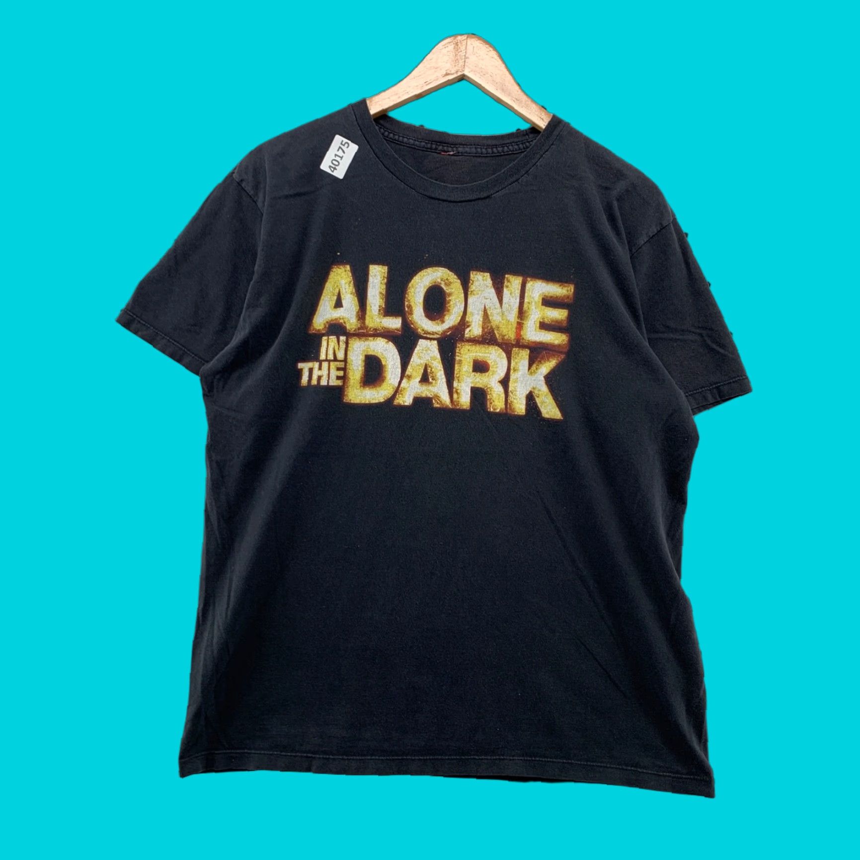 Vintage Alone In The Dark Shirt Mens Large Black Short Sleeve Video Game Hoodie, Sweatshirt | PodTeesHub.com