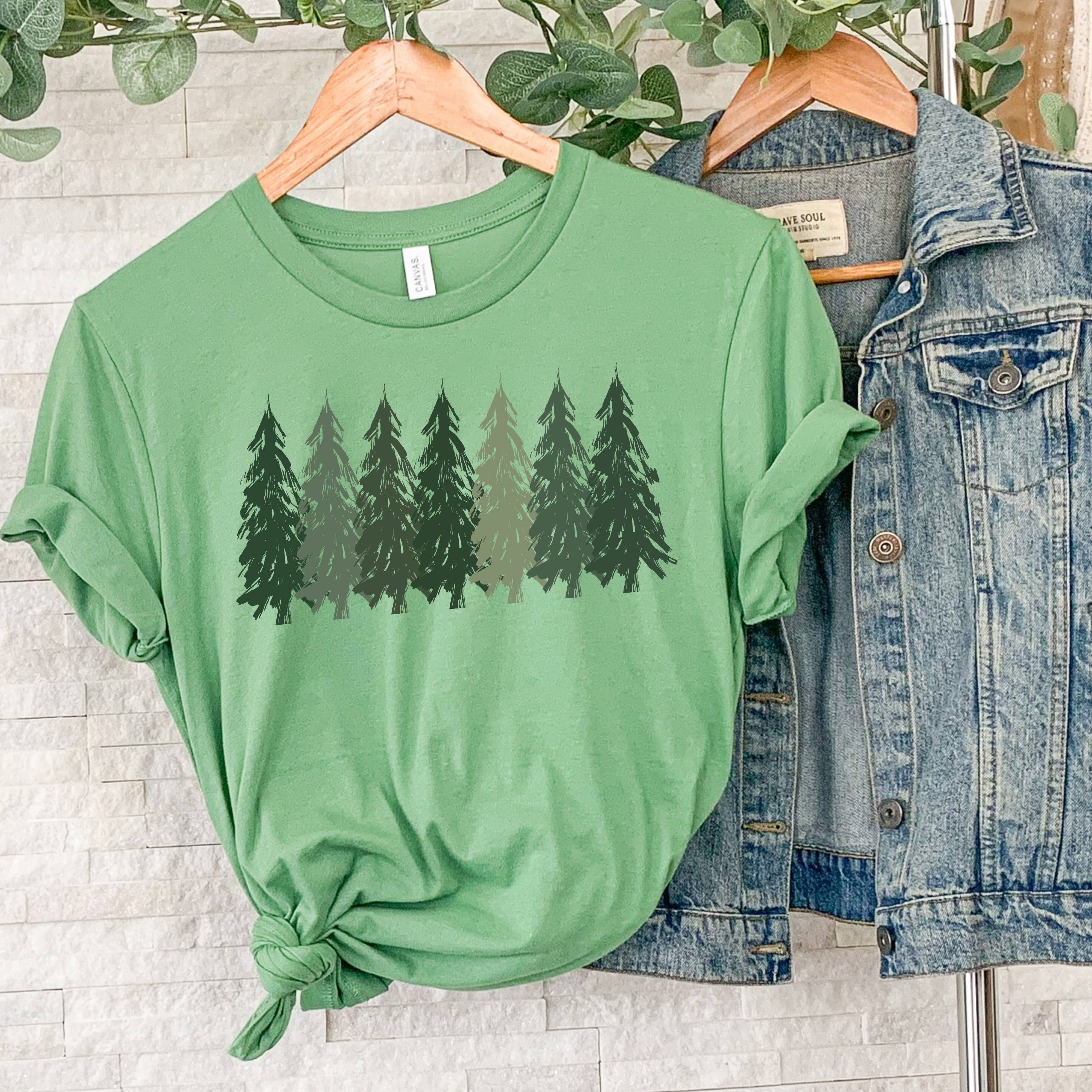 Pine Trees T-Shirt - Vintage Nature Hoodie, Sweatshirt | PodTeesHub.com