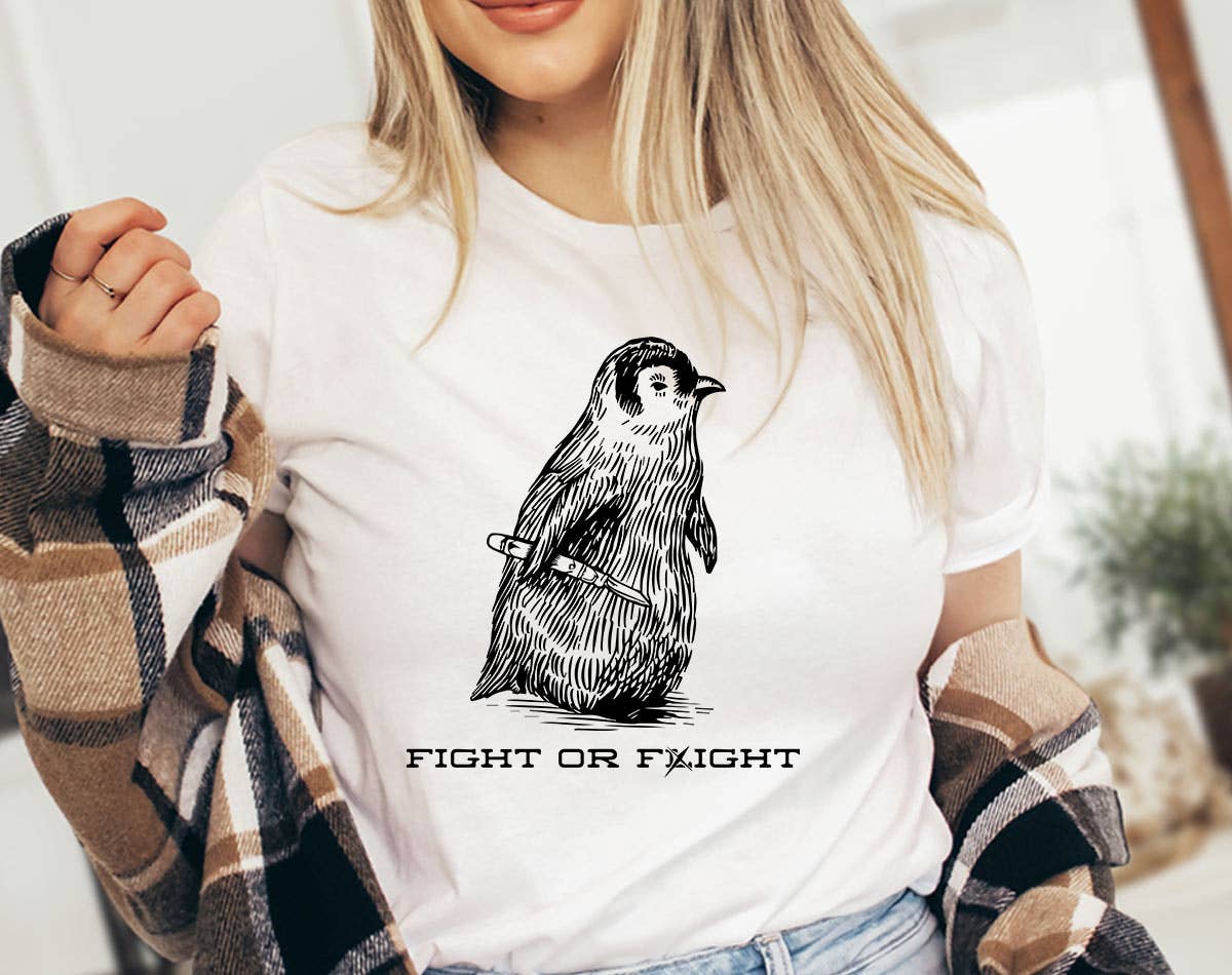 Fight or Flight Penguin - Funny Weird Animal T-Shirt Hoodie, Sweatshirt | PodTeesHub.com