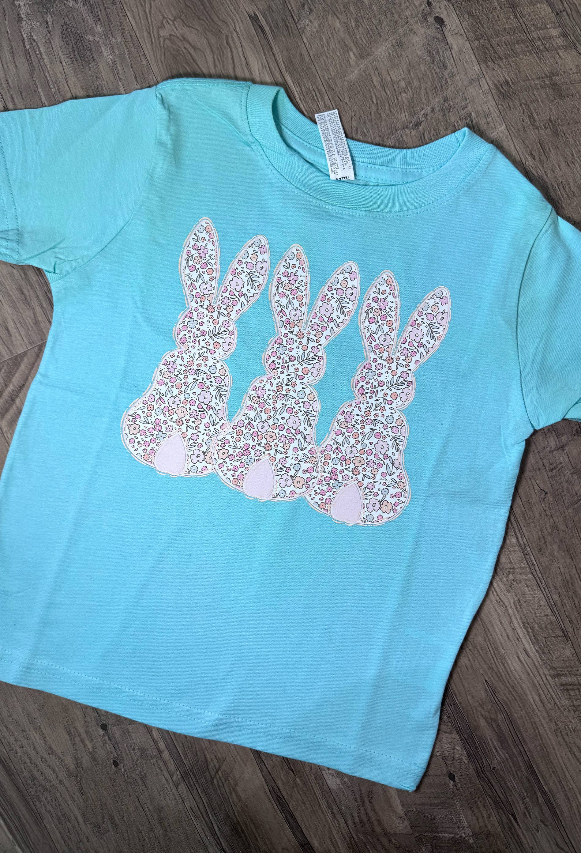 Floral Bunnies Graphic Youth Tee Hoodie, Sweatshirt | PodTeesHub.com