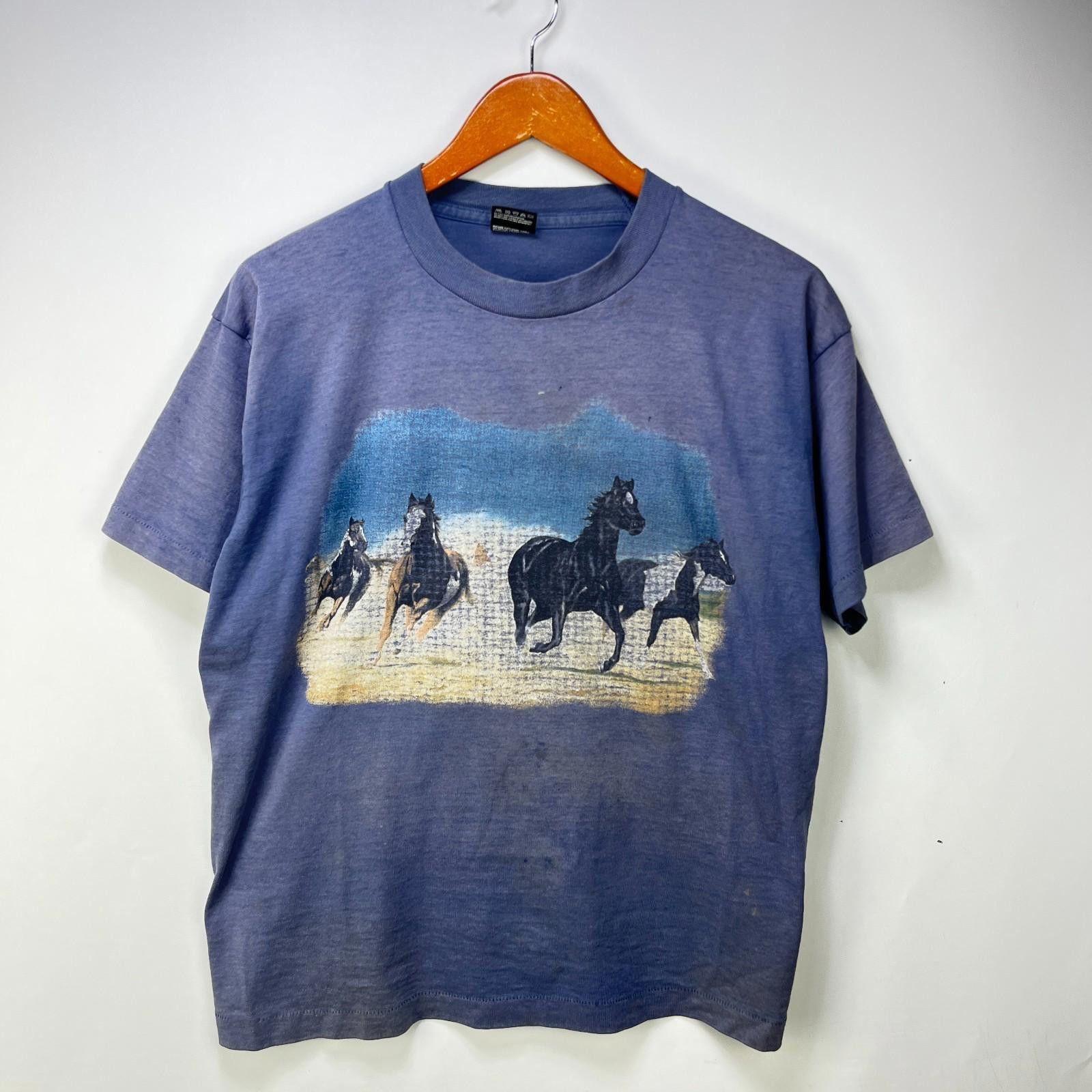 Vintage 90s Sun Faded Horse Nature Large T-Shirts, Hoodie, Sweatshirt