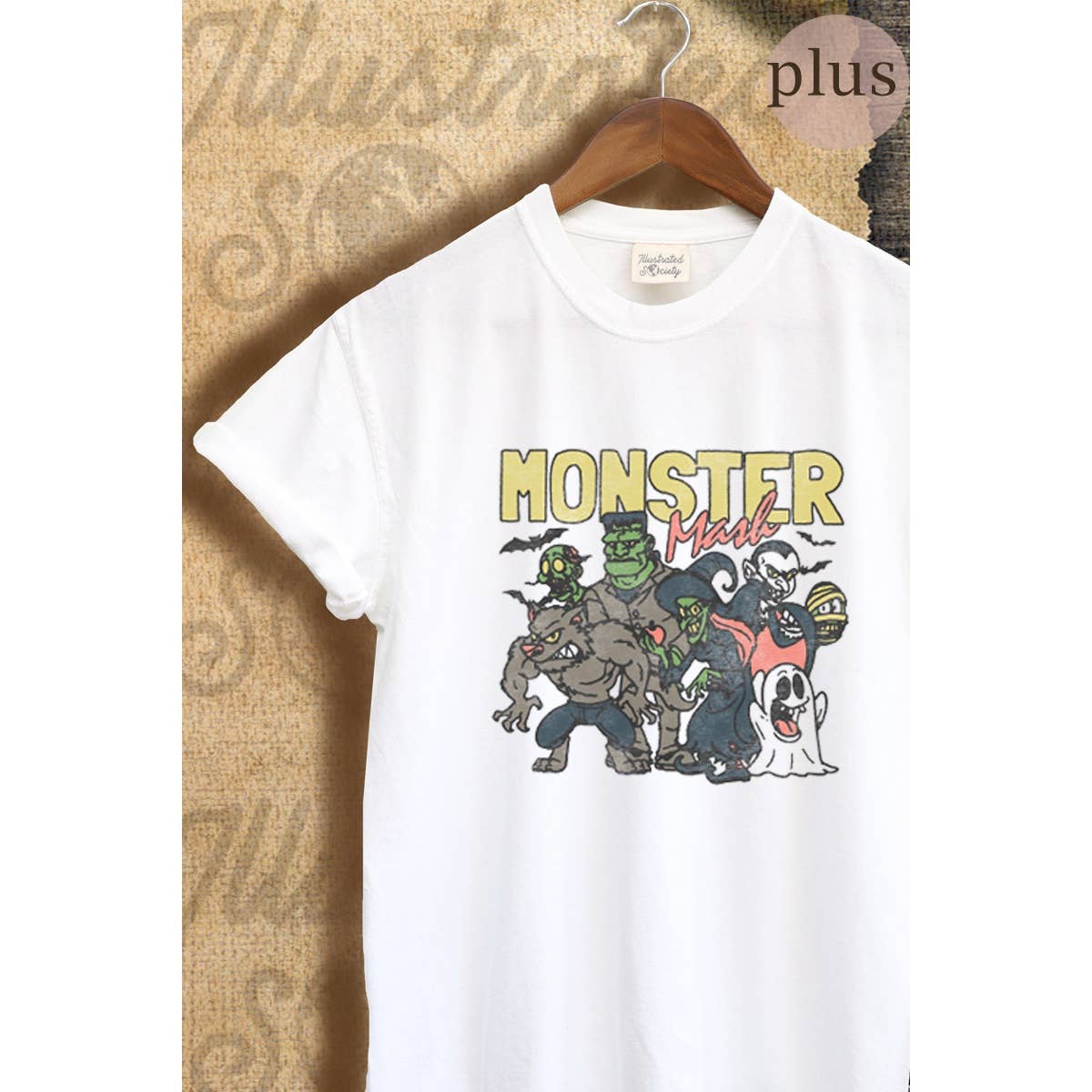 Monster Mask Vintage Graphic Plus Tee Hoodie, Sweatshirt | PodTeesHub.com