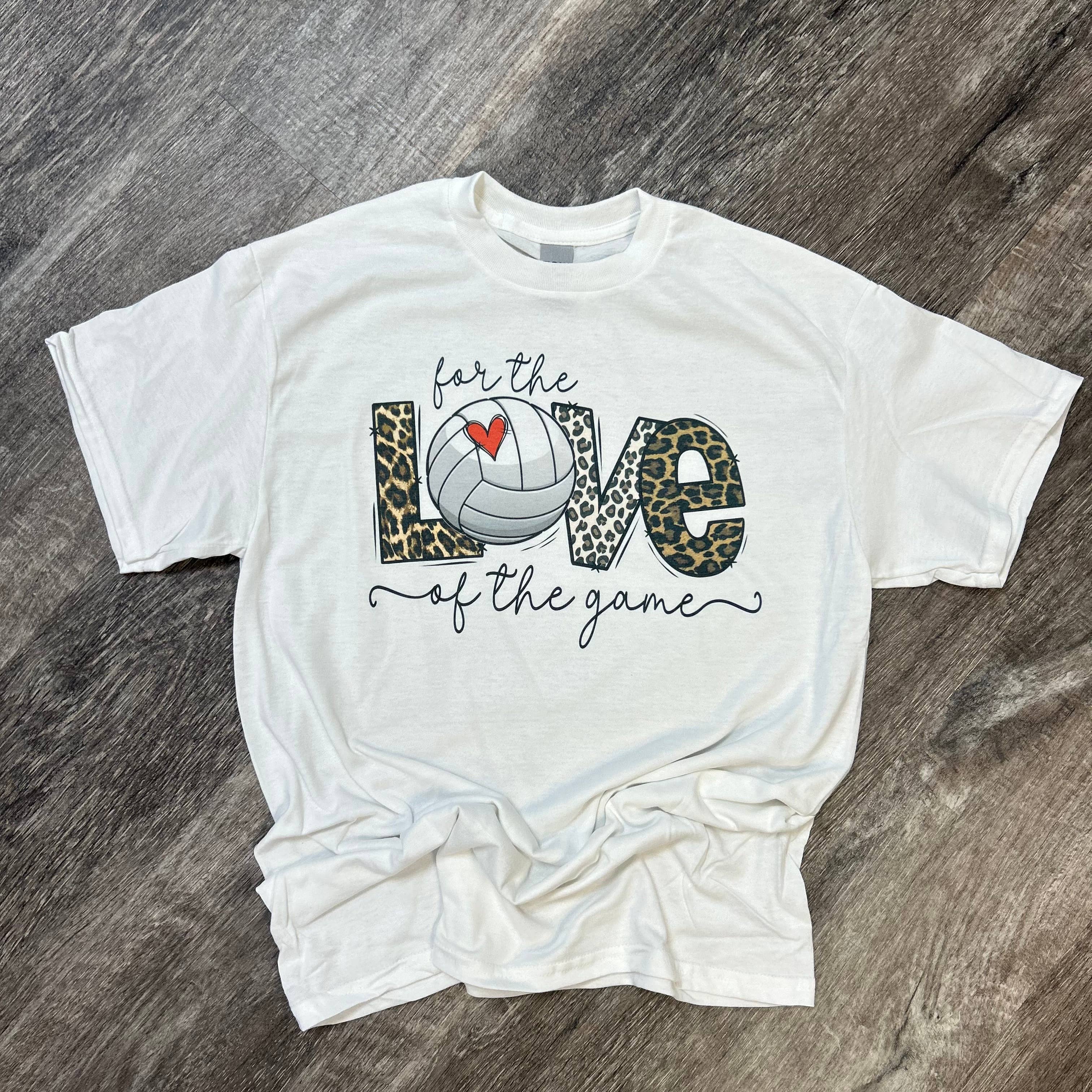 Volleyball: For the Love of the Game Leopard On White Tee Hoodie, Sweatshirt | PodTeesHub.com