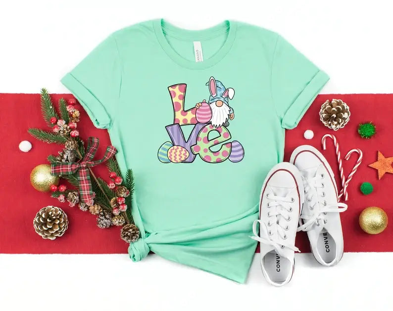 Easter Love Gnome T-Shirt Hoodie, Sweatshirt | PodTeesHub.com