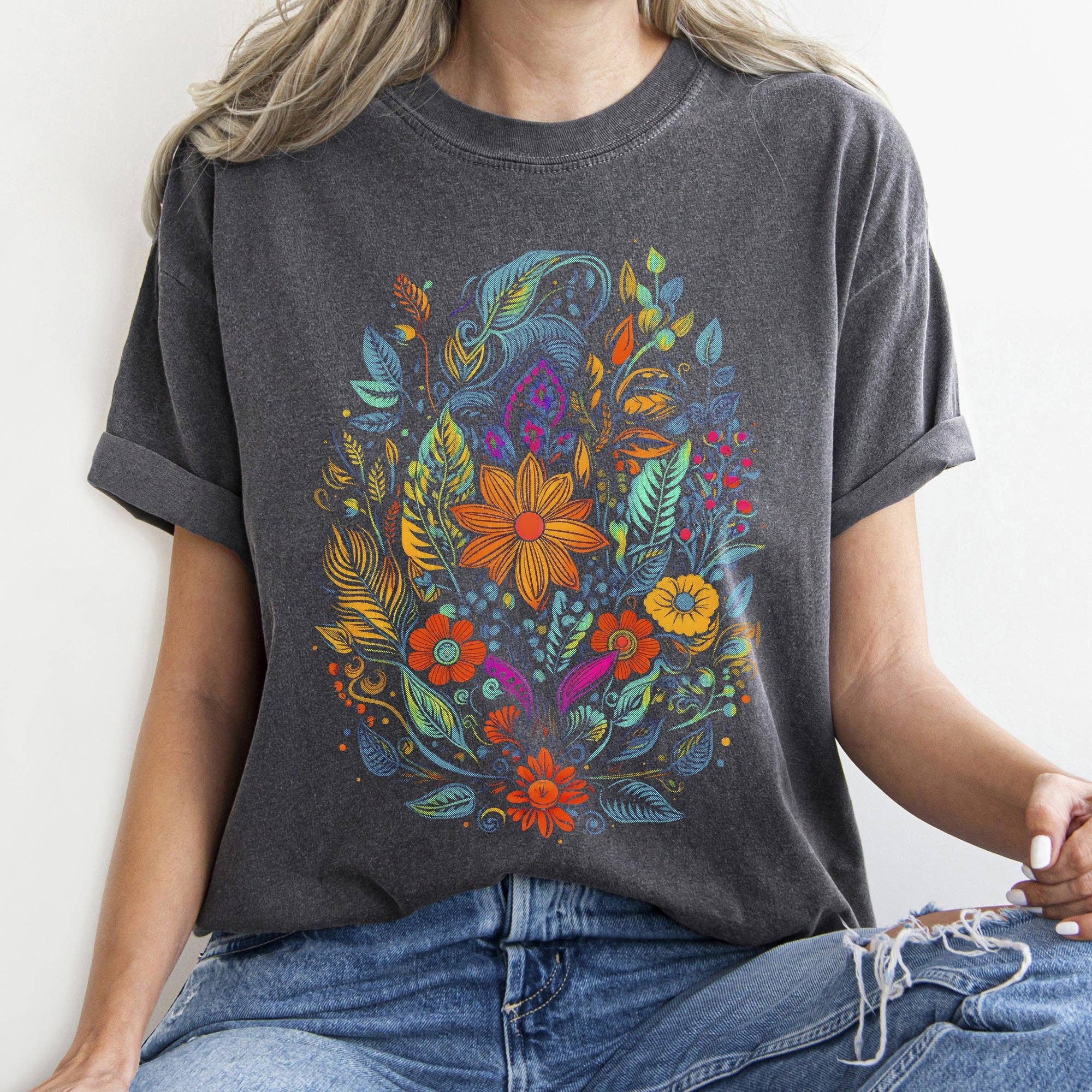 Floral Festival Vintage T-Shirt Hoodie, Sweatshirt | PodTeesHub.com