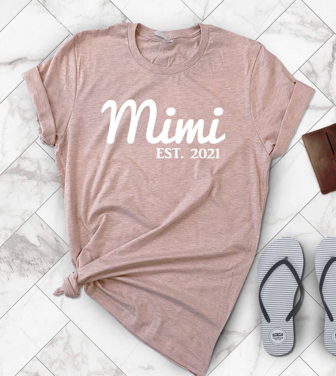 Mimi Est. 2021 - Mimi Pregnancy Announcement Cute - T-Shirt Hoodie, Sweatshirt | PodTeesHub.com