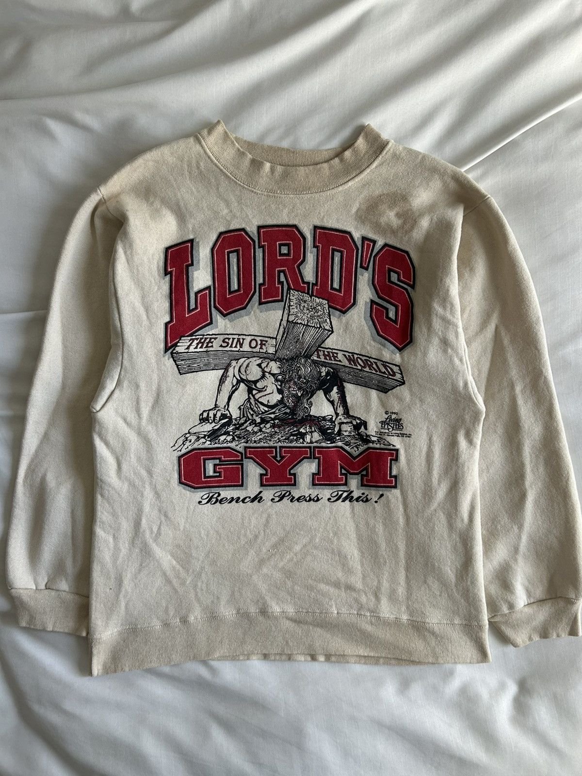 Vintage 90s Jesus Sweatshirt Lords Gym Living Epistles Rare T-Shirts, Hoodie | PodTeesHub.com