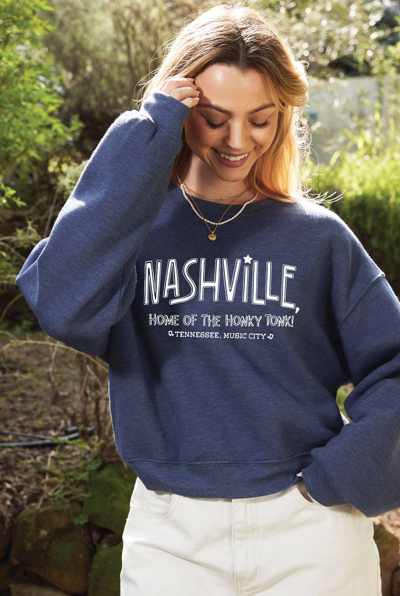 Nashville Tennessee  Mid Graphic Sweatshirt T-Shirts, Hoodie | PodTeesHub.com