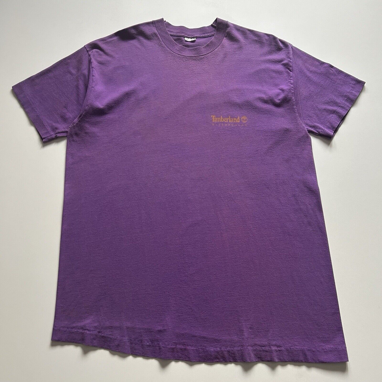 Vintage 90s Timberland Xxl Purple Fruit Loom T-Shirts, Hoodie, Sweatshirt