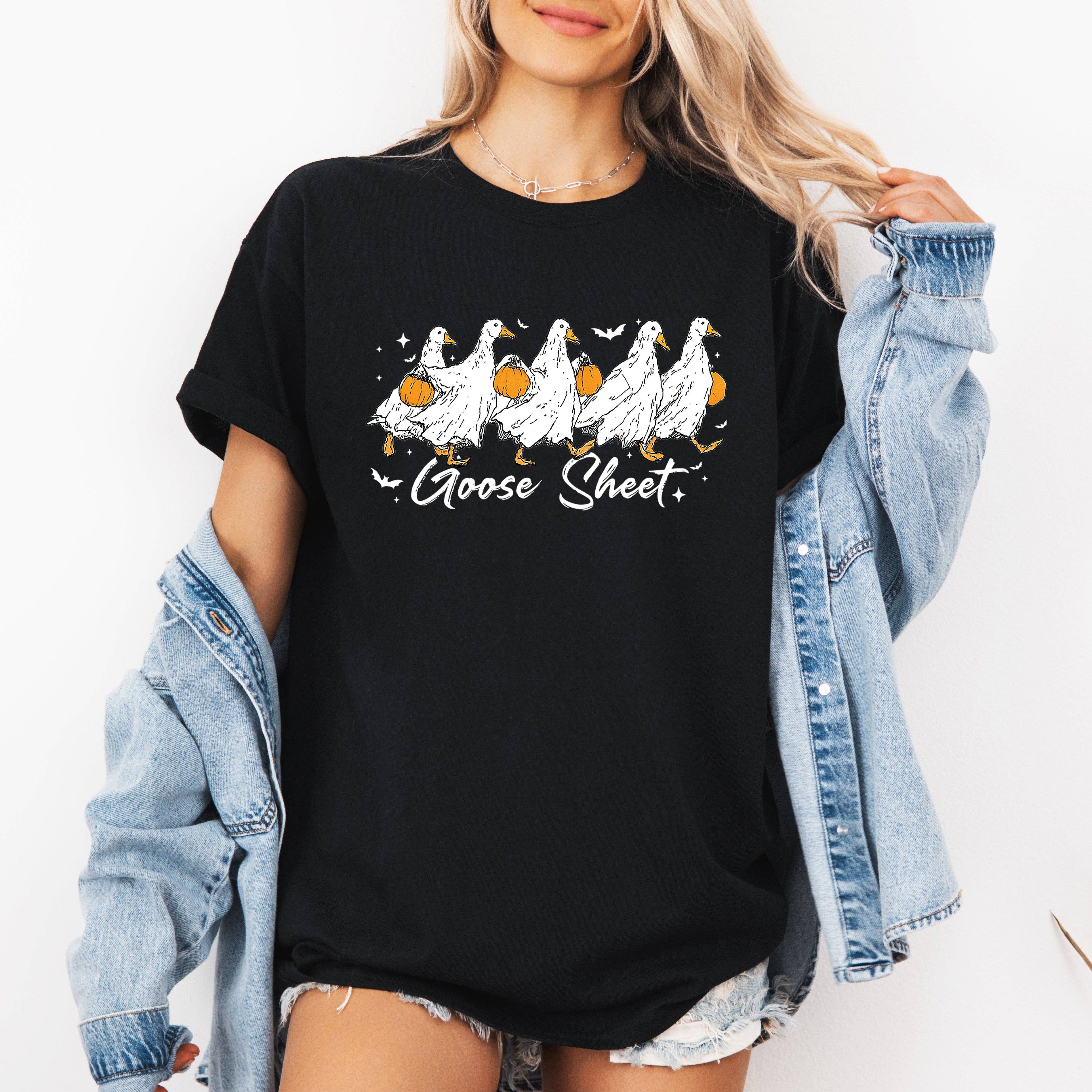 Goose Sheet, Cute, Halloween, Trick or Treat, Tshirt Hoodie, Sweatshirt | PodTeesHub.com