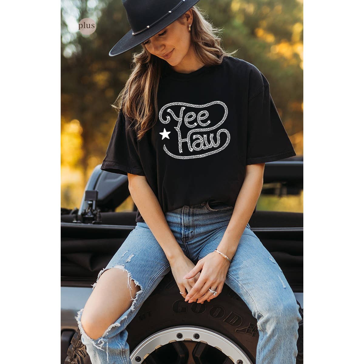 Yee Haw  Vintage Graphic Plus Tee Hoodie, Sweatshirt | PodTeesHub.com