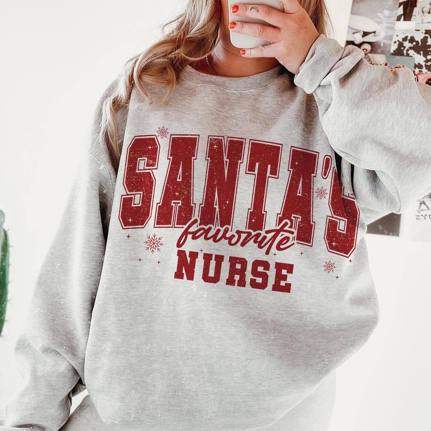 Santas Favorite Nurse Merry Christmas Svg Shirt Gift Hoodie, Sweatshirt | PodTeesHub.com