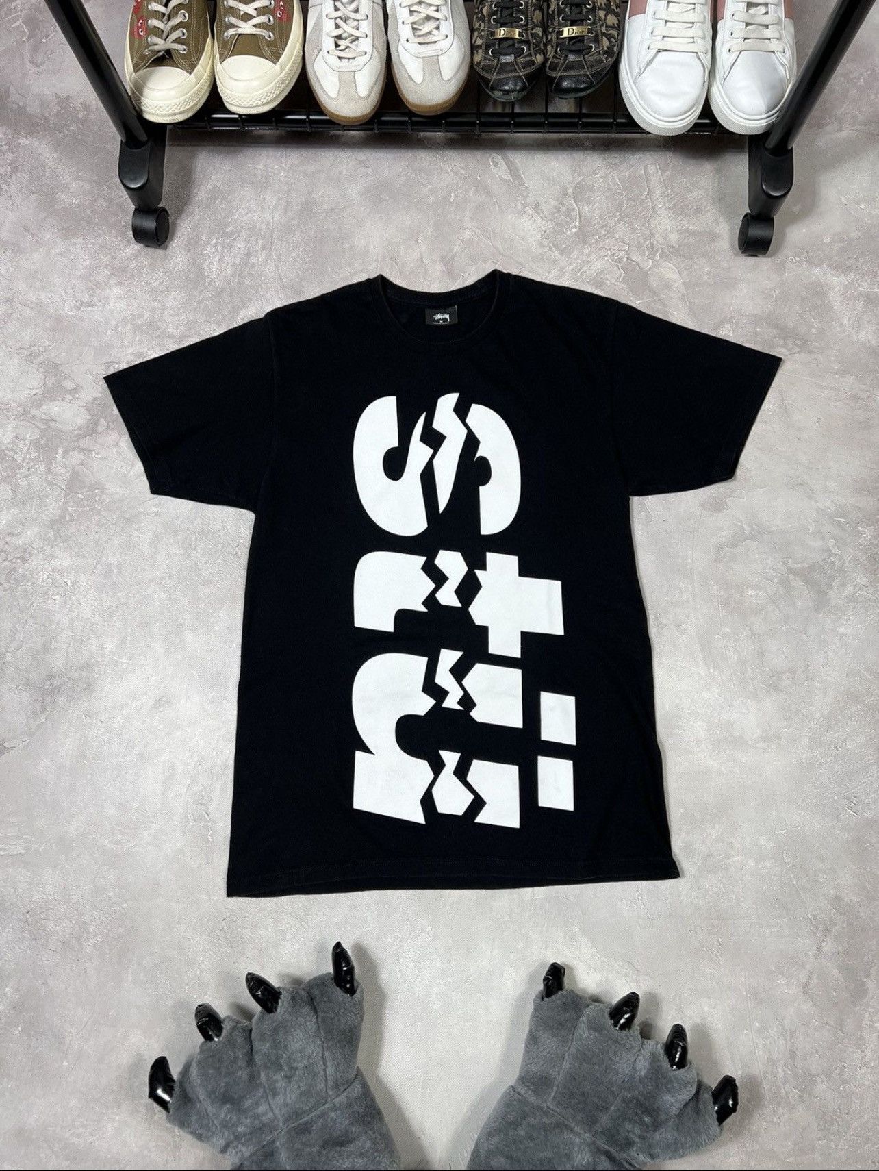 Vintage Stussy Overprint Y2k Tee Hoodie, Sweatshirt | PodTeesHub.com