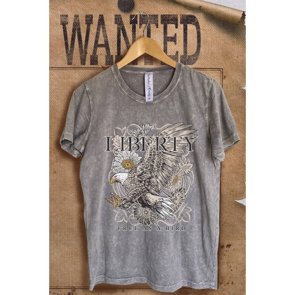 Liberty Free As A Bird Wash Vintage Graphic  Tee Hoodie, Sweatshirt | PodTeesHub.com