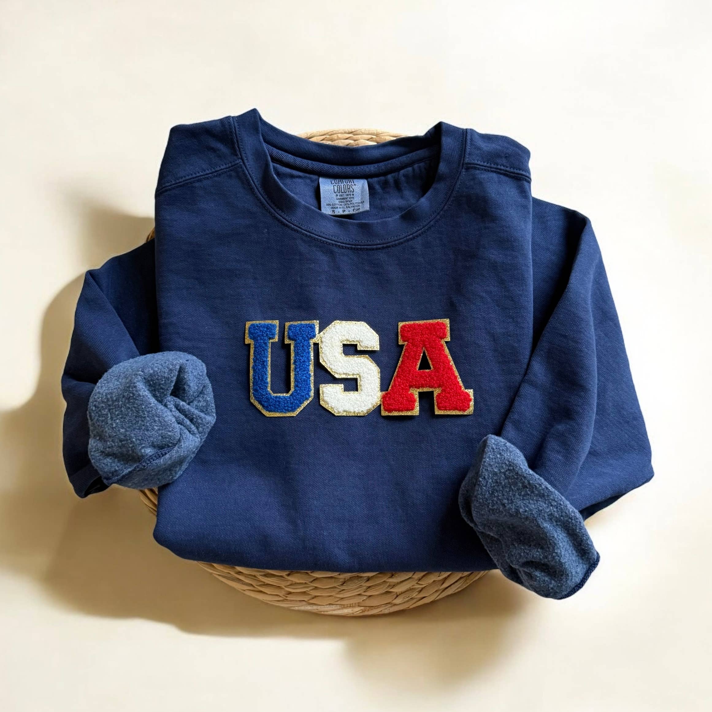 Comfort Colors USA Sweatshirt, Patriotic Sweater T-Shirts, Hoodie | PodTeesHub.com