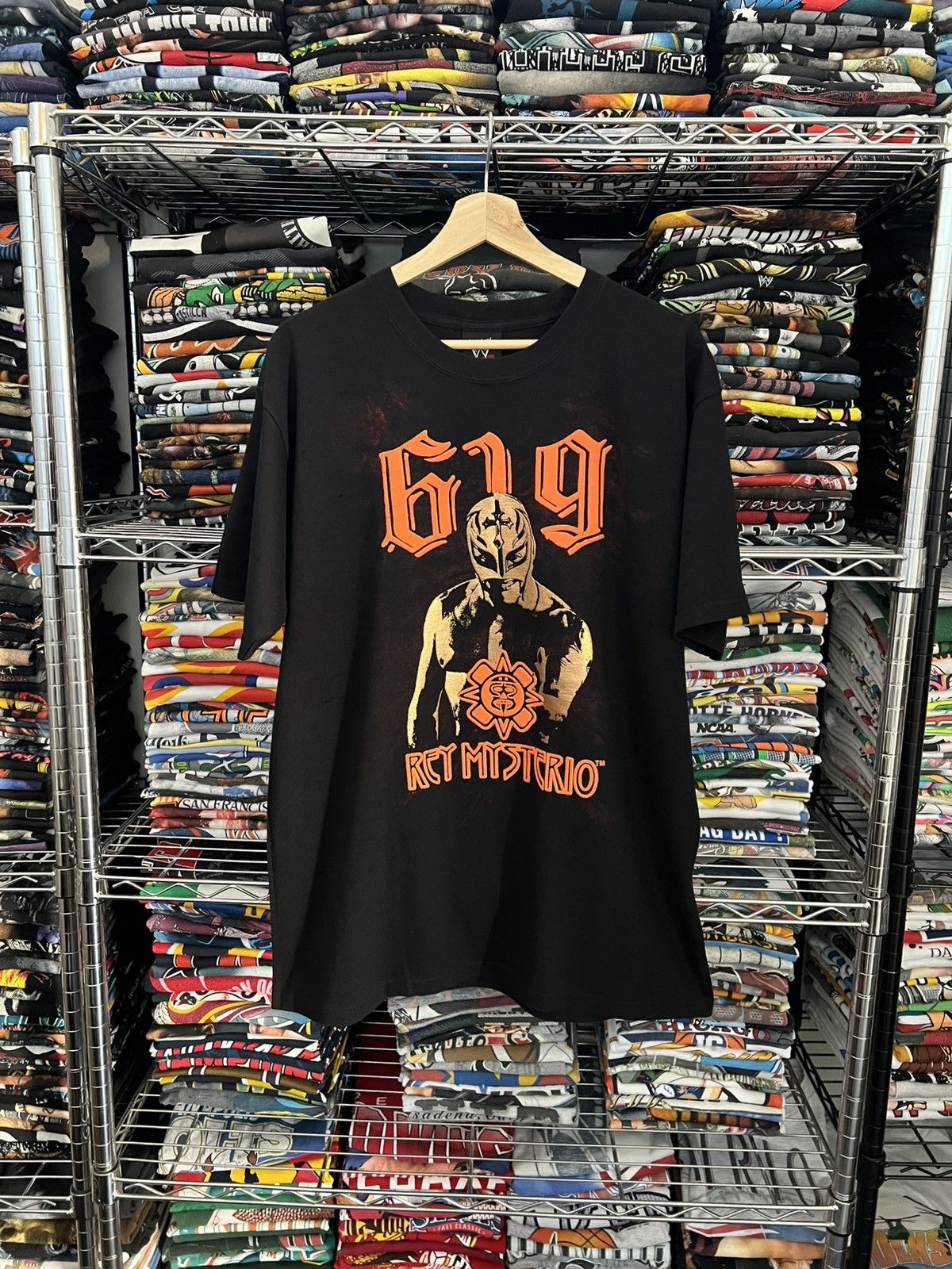 Vintage 2000s Rey Mysterio 619 Puffy Print Tee Hoodie, Sweatshirt | PodTeesHub.com