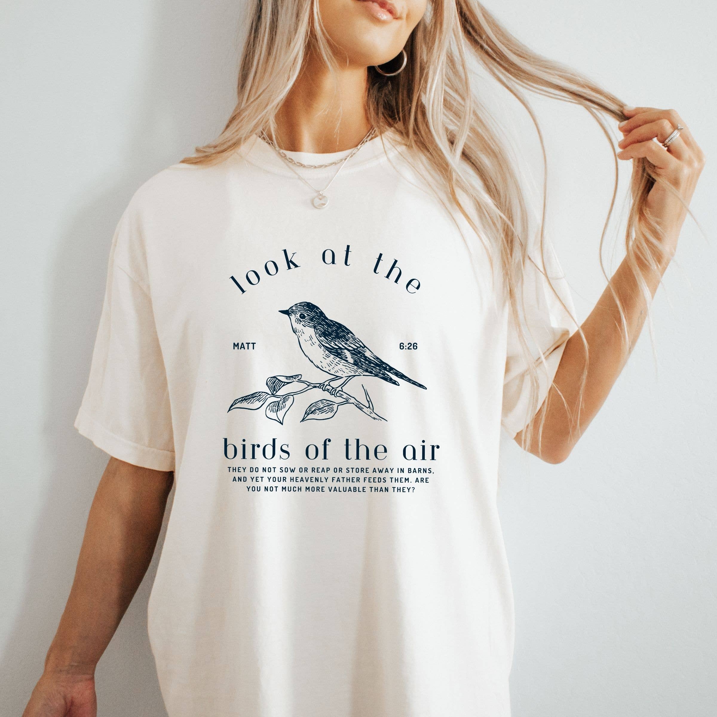 Look At the Birds Floral Western Spring Graphic Tee Hoodie, Sweatshirt | PodTeesHub.com