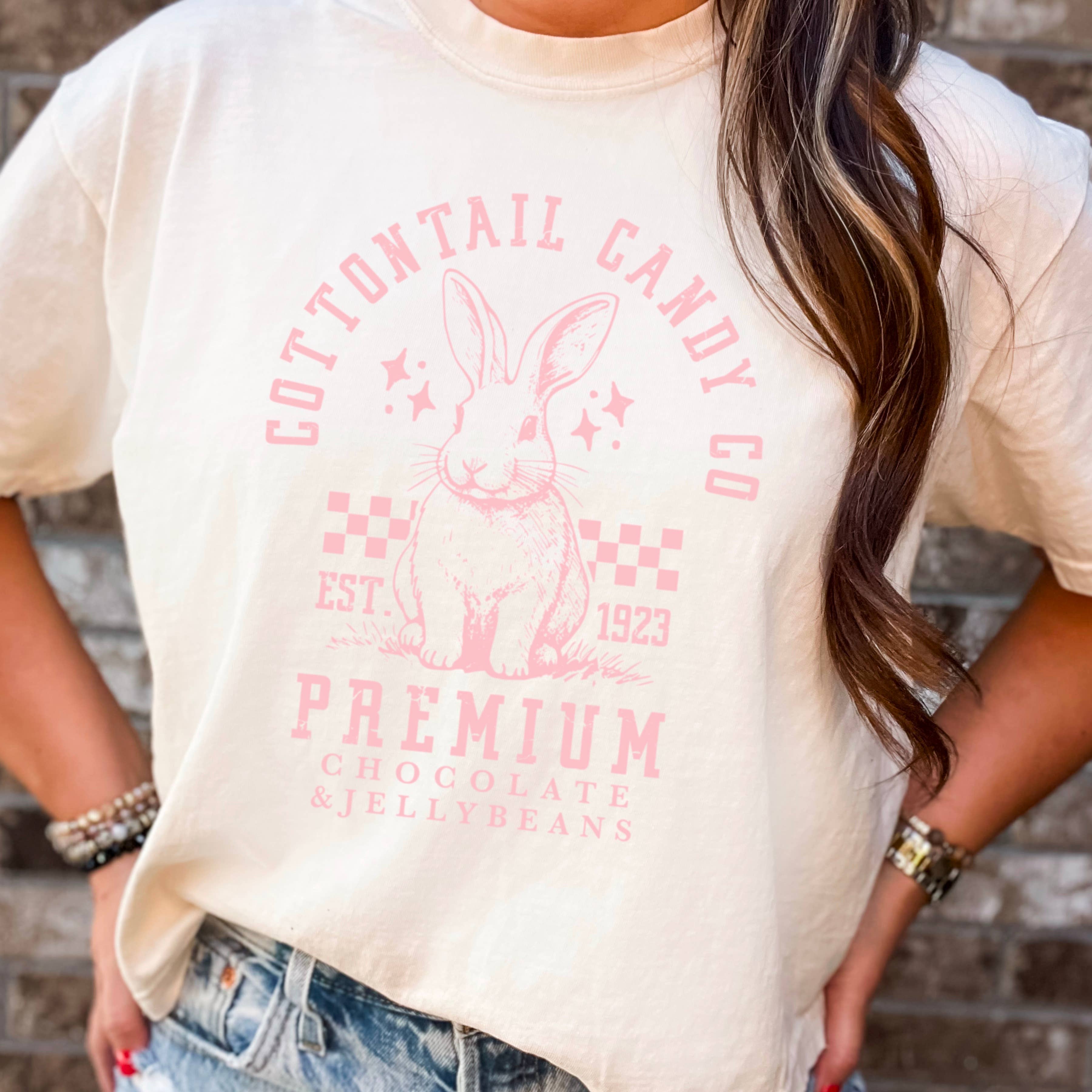 Cottontail Candy Co  Easter Graphic Shirt | Comfort Colors Hoodie, Sweatshirt | PodTeesHub.com