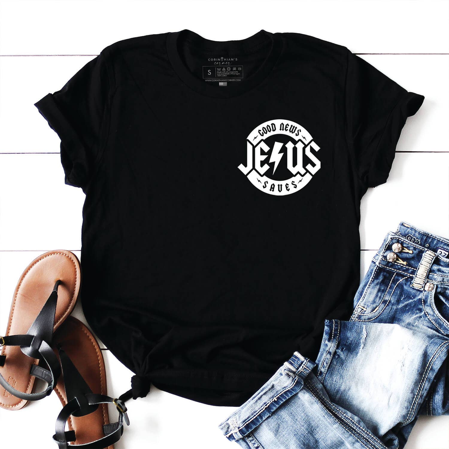 Good News Jesus Saves Graphic Tee Shirt Hoodie, Sweatshirt | PodTeesHub.com