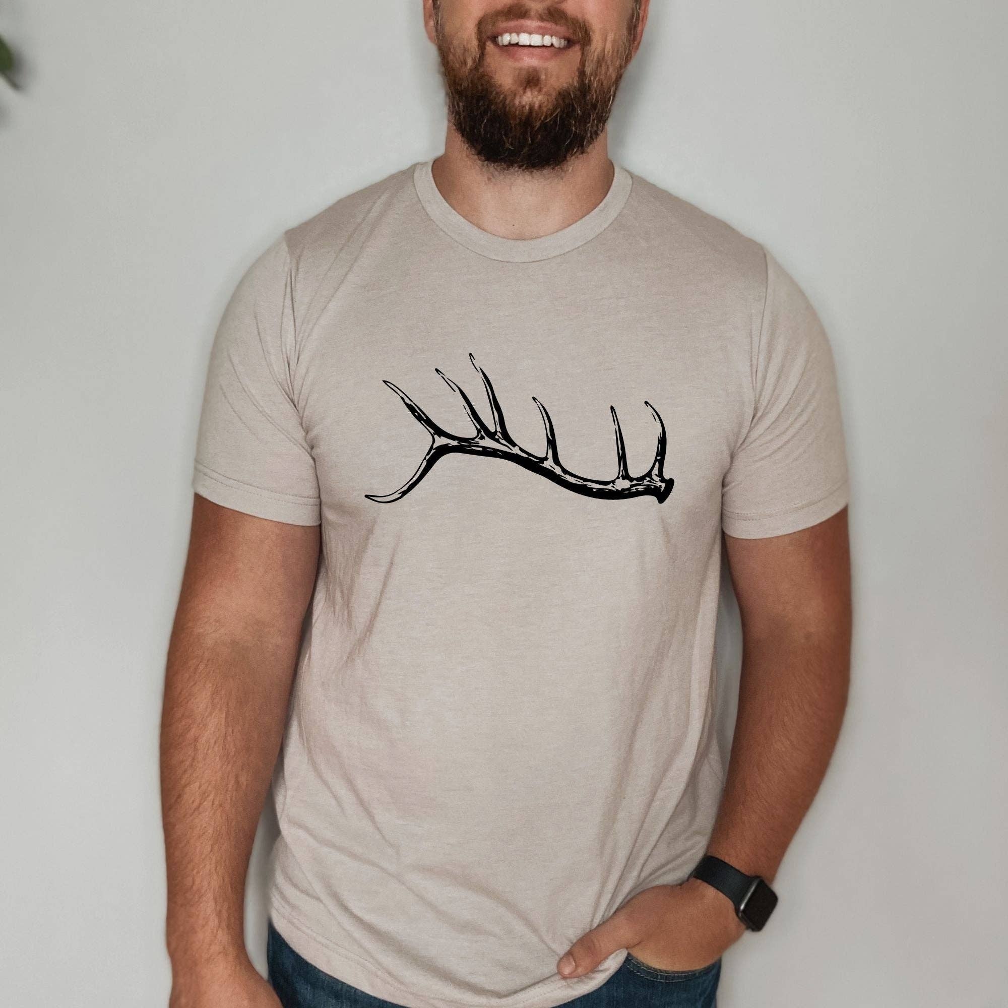 Elk Antler Tshirt Nature Graphic Tee *Unisex Fit*242 Hoodie, Sweatshirt | PodTeesHub.com