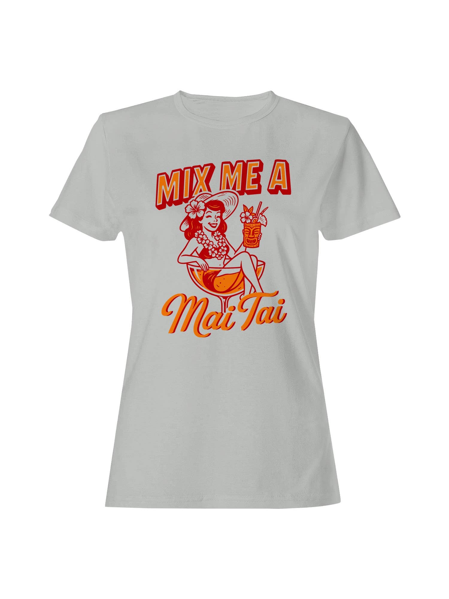 Vintage Mai Tai Cocktail Pin-Up Art Women's T-Shirt Hoodie, Sweatshirt | PodTeesHub.com