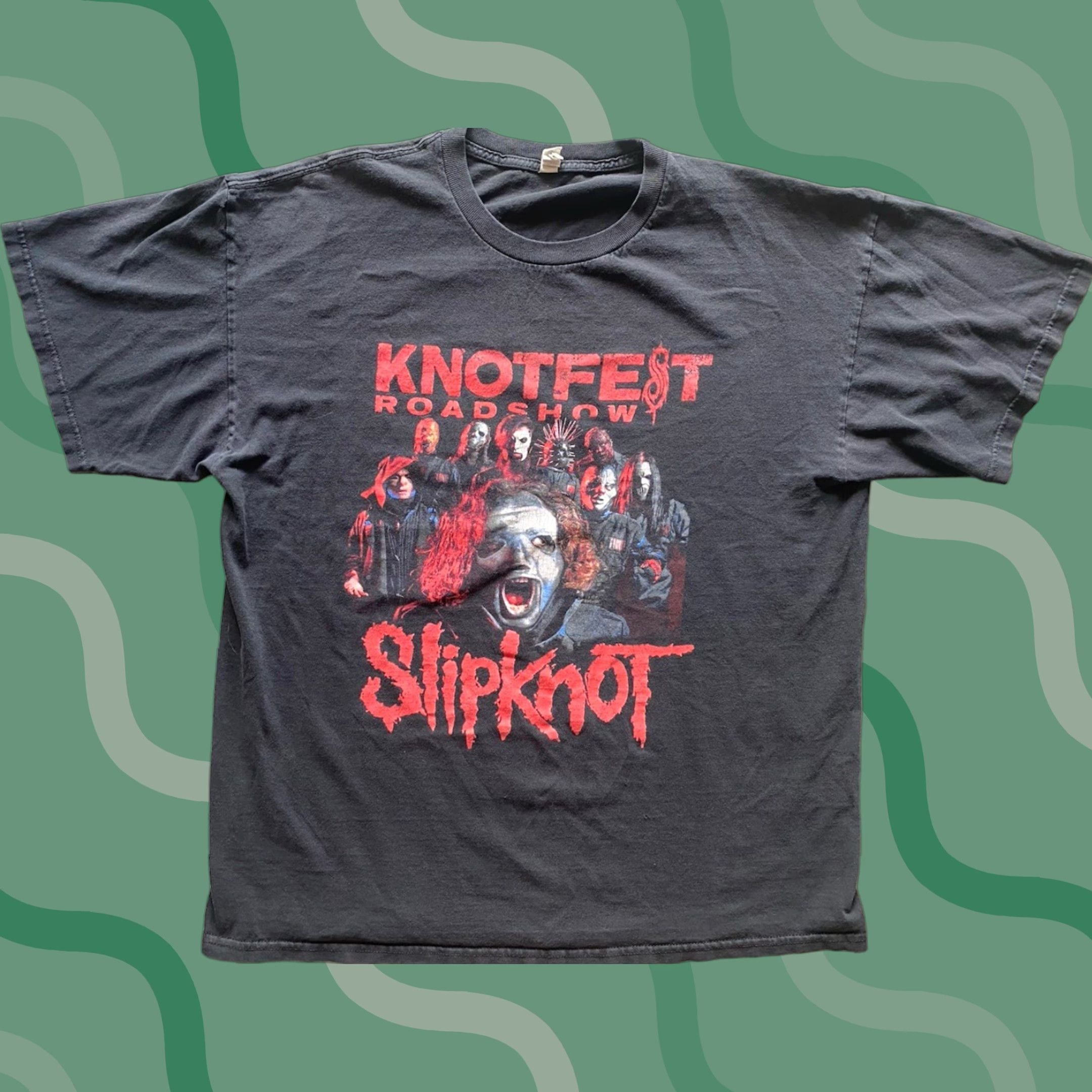 Vintage Knotfest Roadshow Slipknot Band Graphic Tee Alstyle Men Xl T Shirt Black Short Sleeve 2019 B Hoodie, Sweatshirt