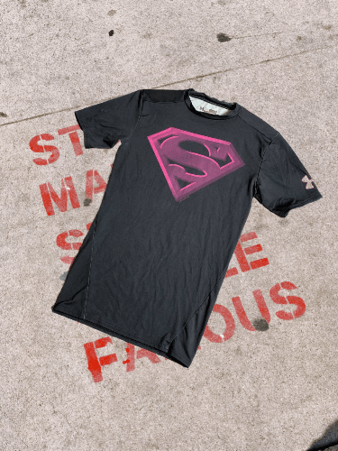 Armour Superman Under Armour Heatgear Compression T Shirt Size M Hoodie, Sweatshirt | PodTeesHub.com