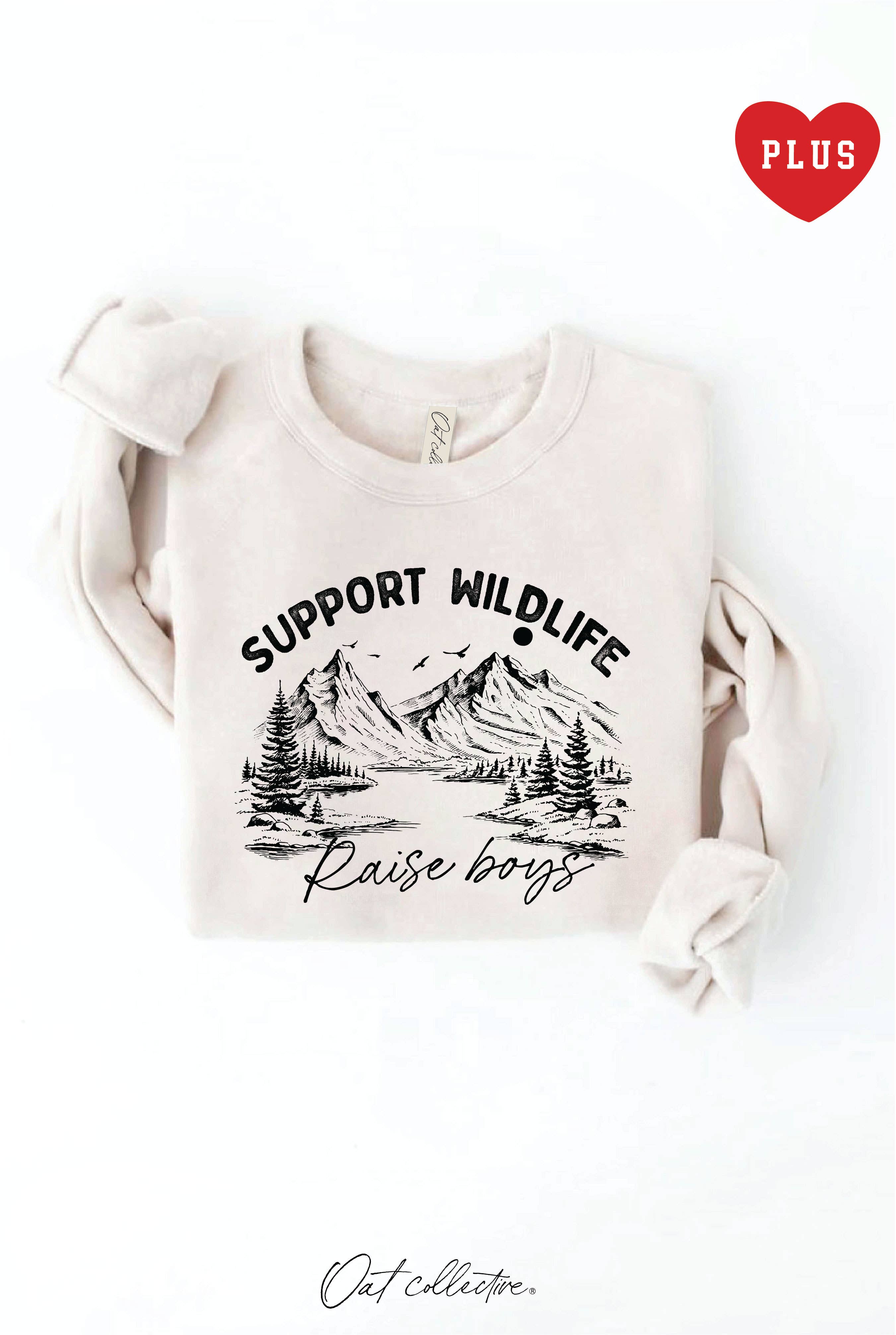 Support Wildlife  Plus Graphic Sweatshirt T-Shirts, Hoodie | PodTeesHub.com