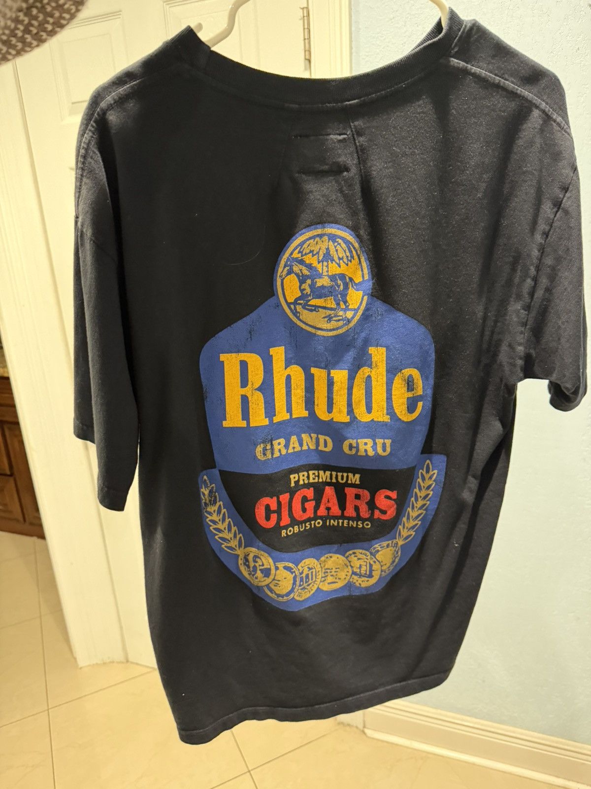 Rhude Grand Cru Premium Cigars Graphic Tee Size S Hoodie, Sweatshirt | PodTeesHub.com