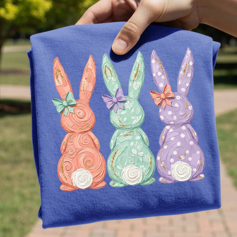 Coquette Bunny Trio Tee Hoodie, Sweatshirt | PodTeesHub.com