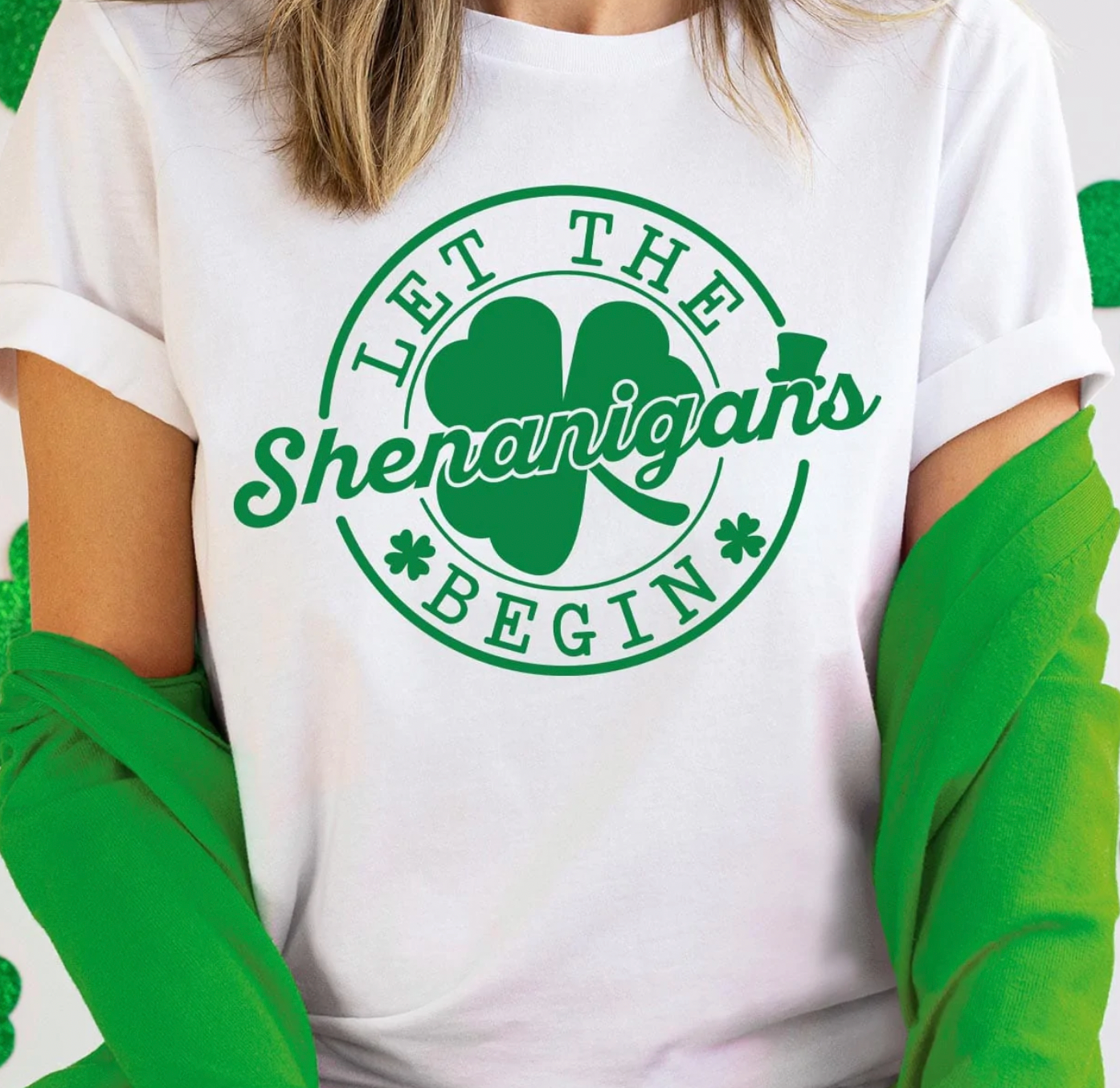 Let the Shenaigans Begin Saint Patty's Tee- 2 Color Options Hoodie, Sweatshirt | PodTeesHub.com