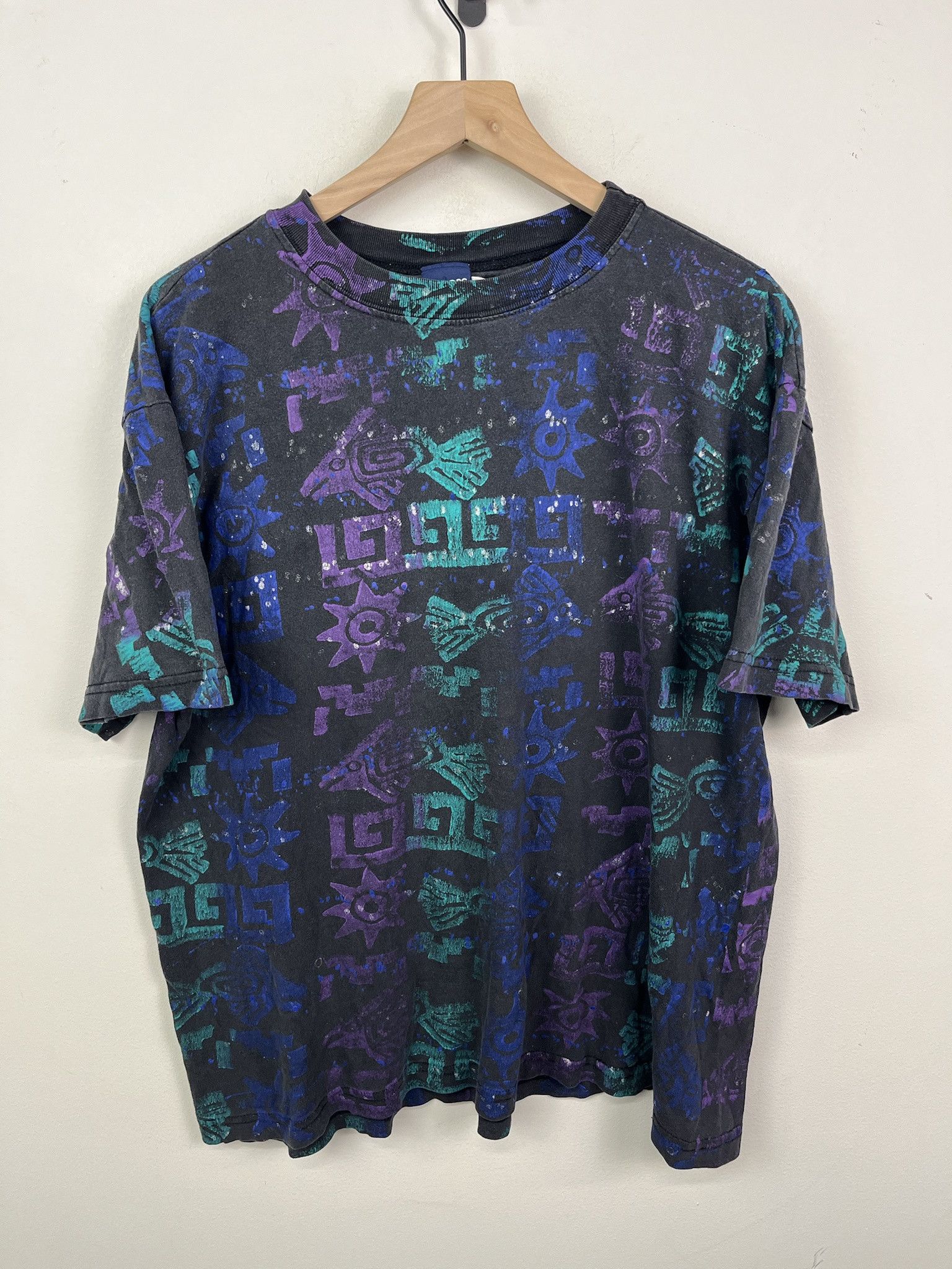 Vintage Y2k All Over Print Fish T Shirt Size Xl Hoodie, Sweatshirt | PodTeesHub.com