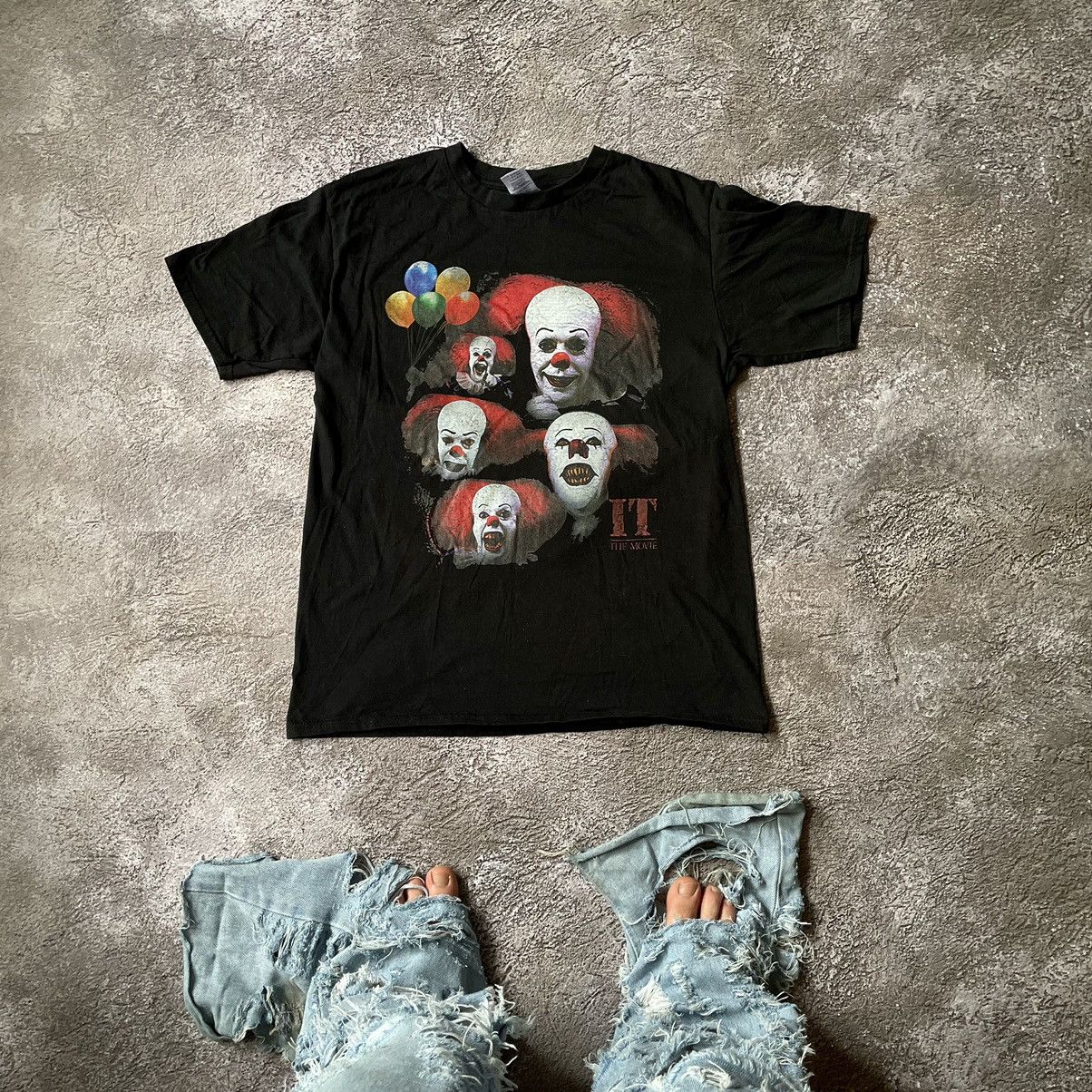 Gildan X Vintage Vintage Y2k Clown It Play Face Scream Dead Creepy Horror Tee Hoodie, Sweatshirt | PodTeesHub.com