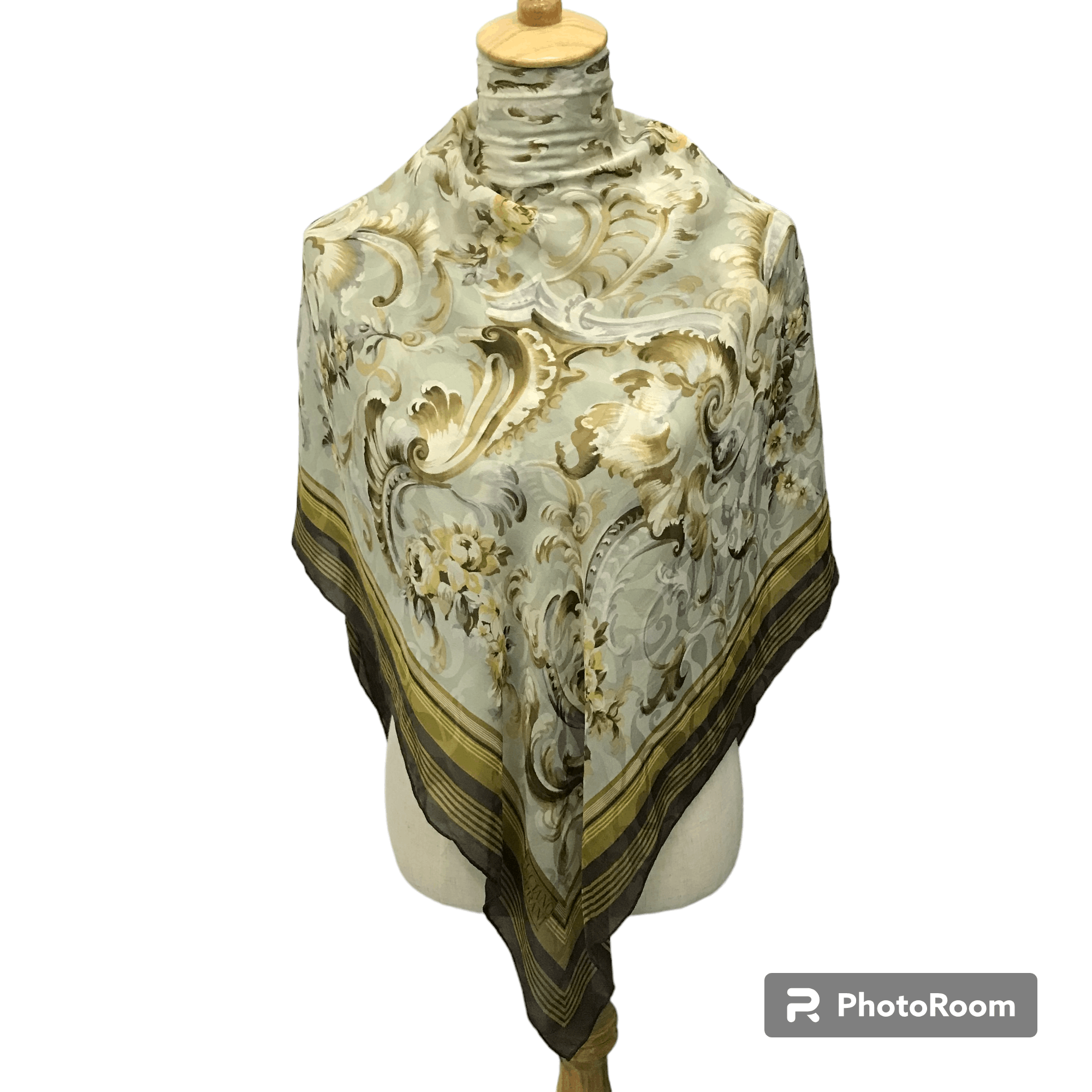 Japanese Brand Vintage Luciano Soprani Floral Baroque Silk Scarf M232 T-Shirts, Hoodie, Sweatshirt
