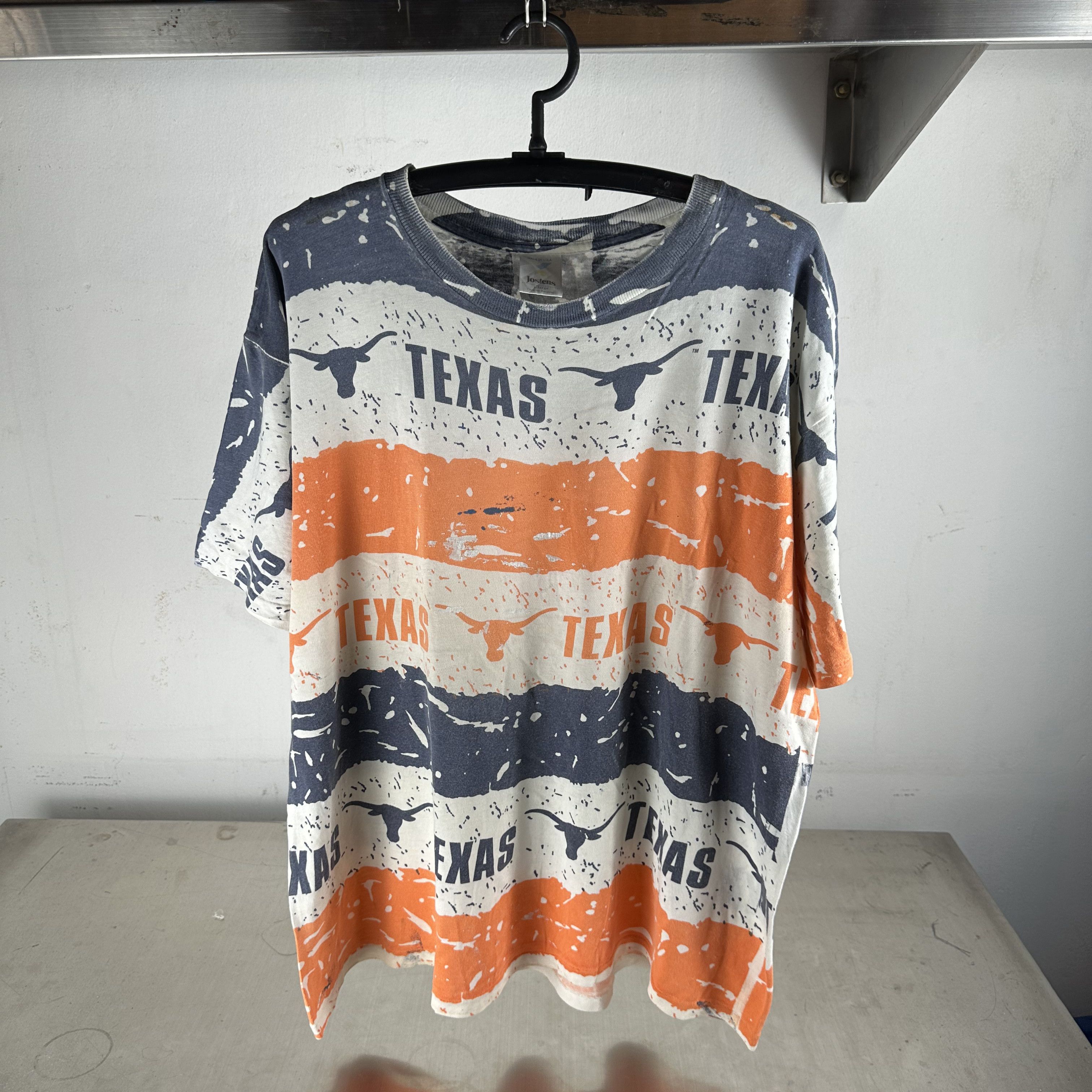 Vintage 90s Texas Longhorns Ncaa All Over Print Aop T Shirt Hoodie, Sweatshirt | PodTeesHub.com