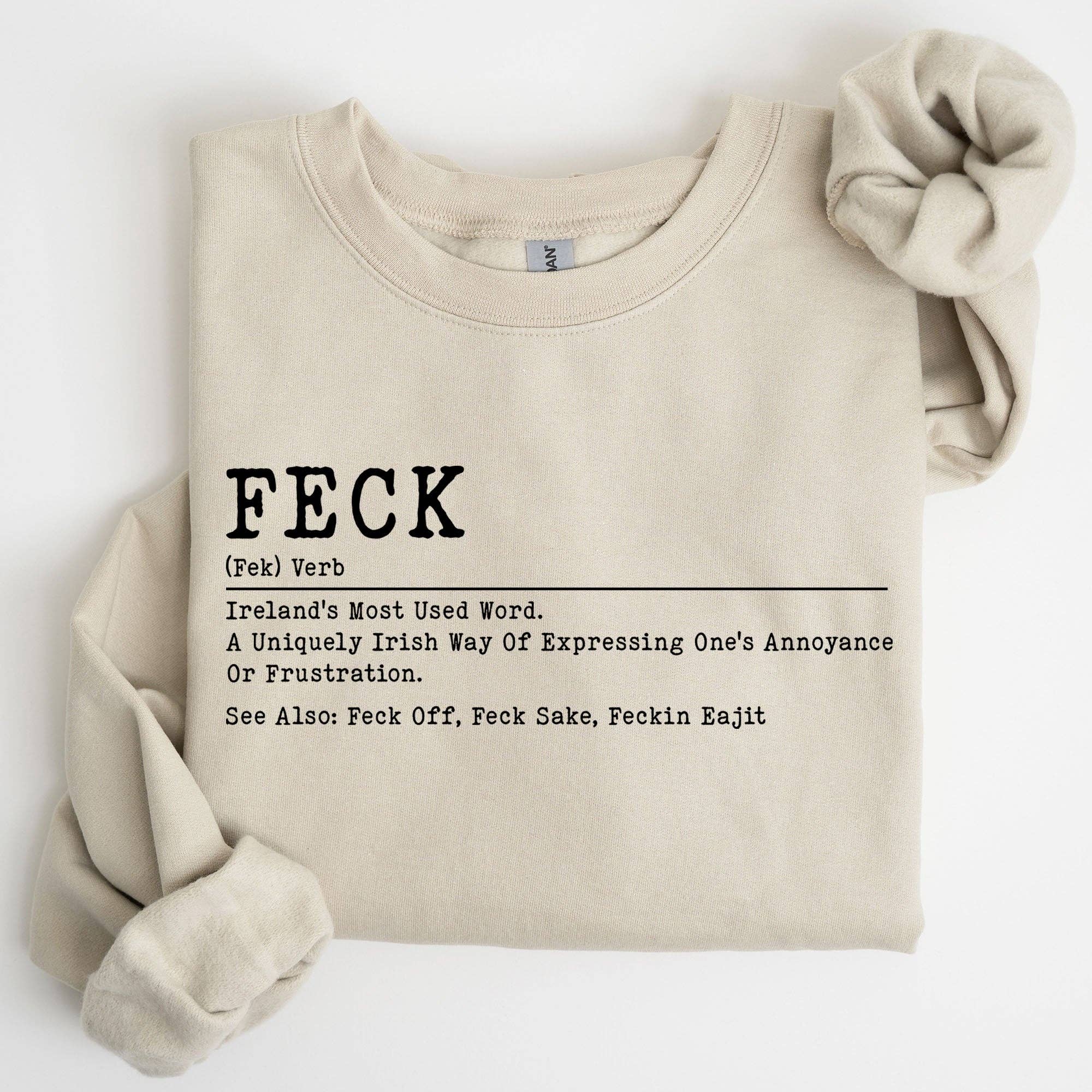Feck Definition, Funny Shamrock St Patrick's Day Sweatshirt T-Shirts, Hoodie | PodTeesHub.com