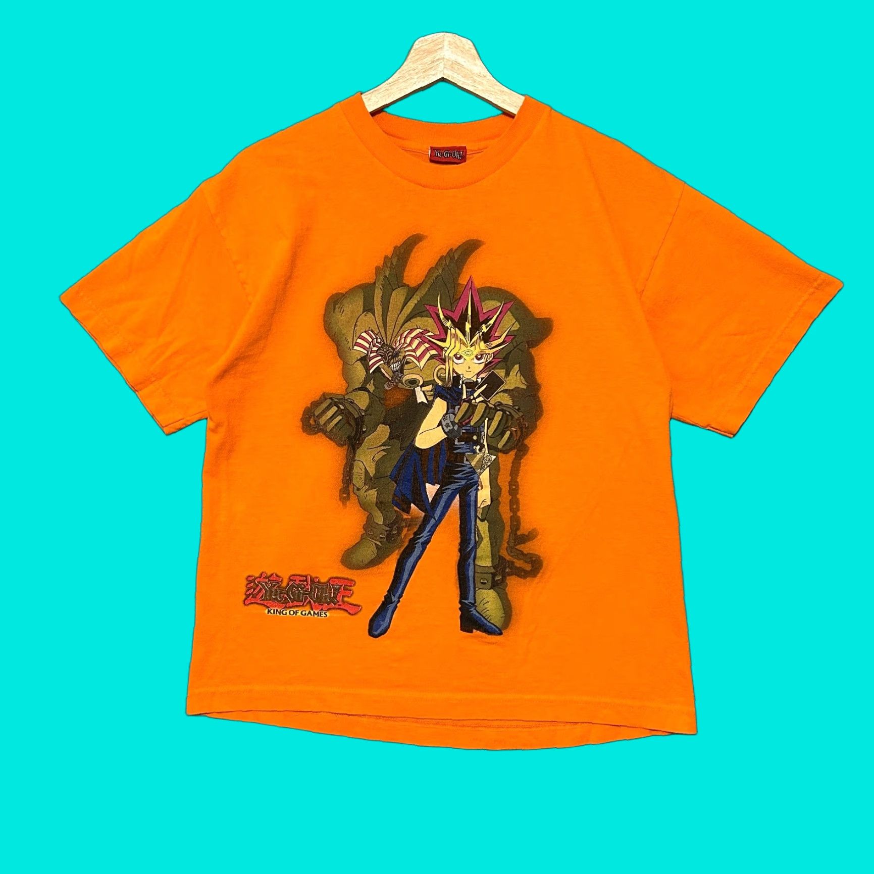 Vintage Yu Gi Oh T Shirt Adult Small Orange Graphic Cartoon Short Sleeve Mens Hoodie, Sweatshirt | PodTeesHub.com