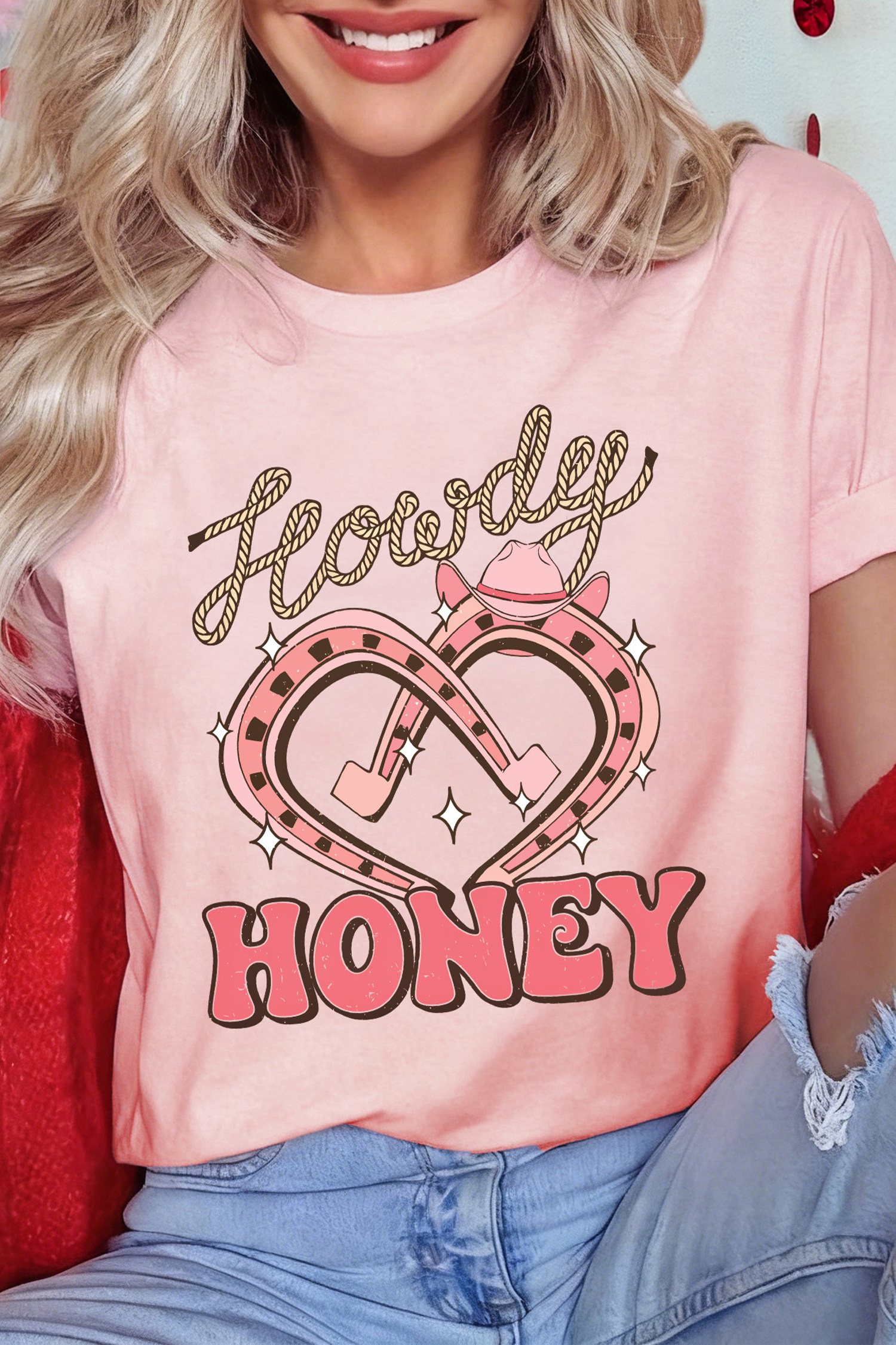 Howdy Honey Horseshoe Heart Printed T Shirt (S-2XL) Hoodie, Sweatshirt | PodTeesHub.com