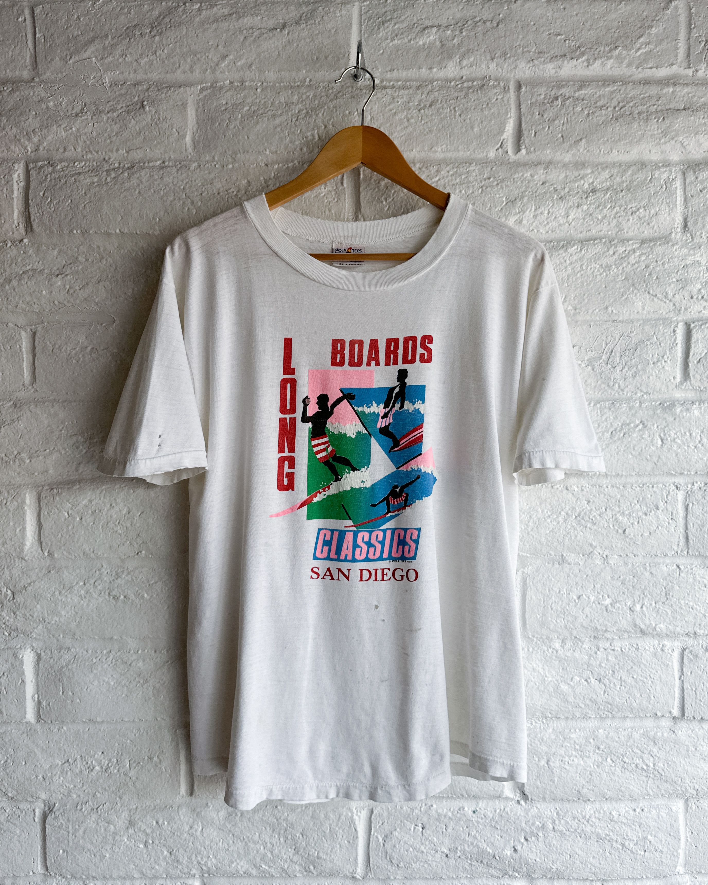 Vintage 80s Poly Tees Hawaii San Diego Long Boards T Shirt Hoodie, Sweatshirt | PodTeesHub.com