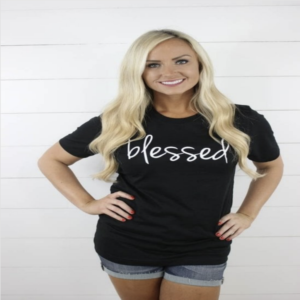 Blessed Crew Neck Tee Hoodie, Sweatshirt | PodTeesHub.com
