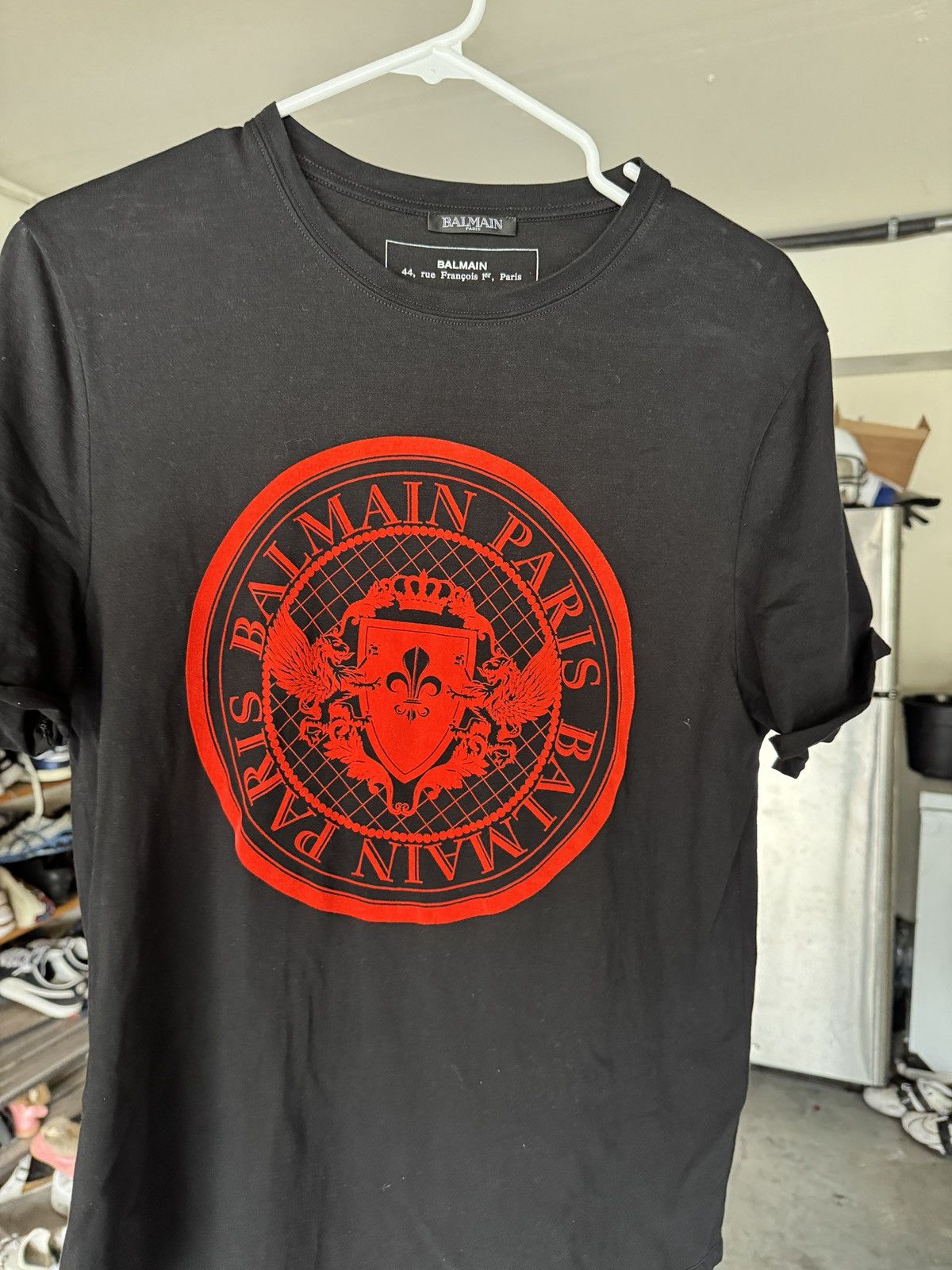 Balmain Logo T Shirt Size L Hoodie, Sweatshirt | PodTeesHub.com