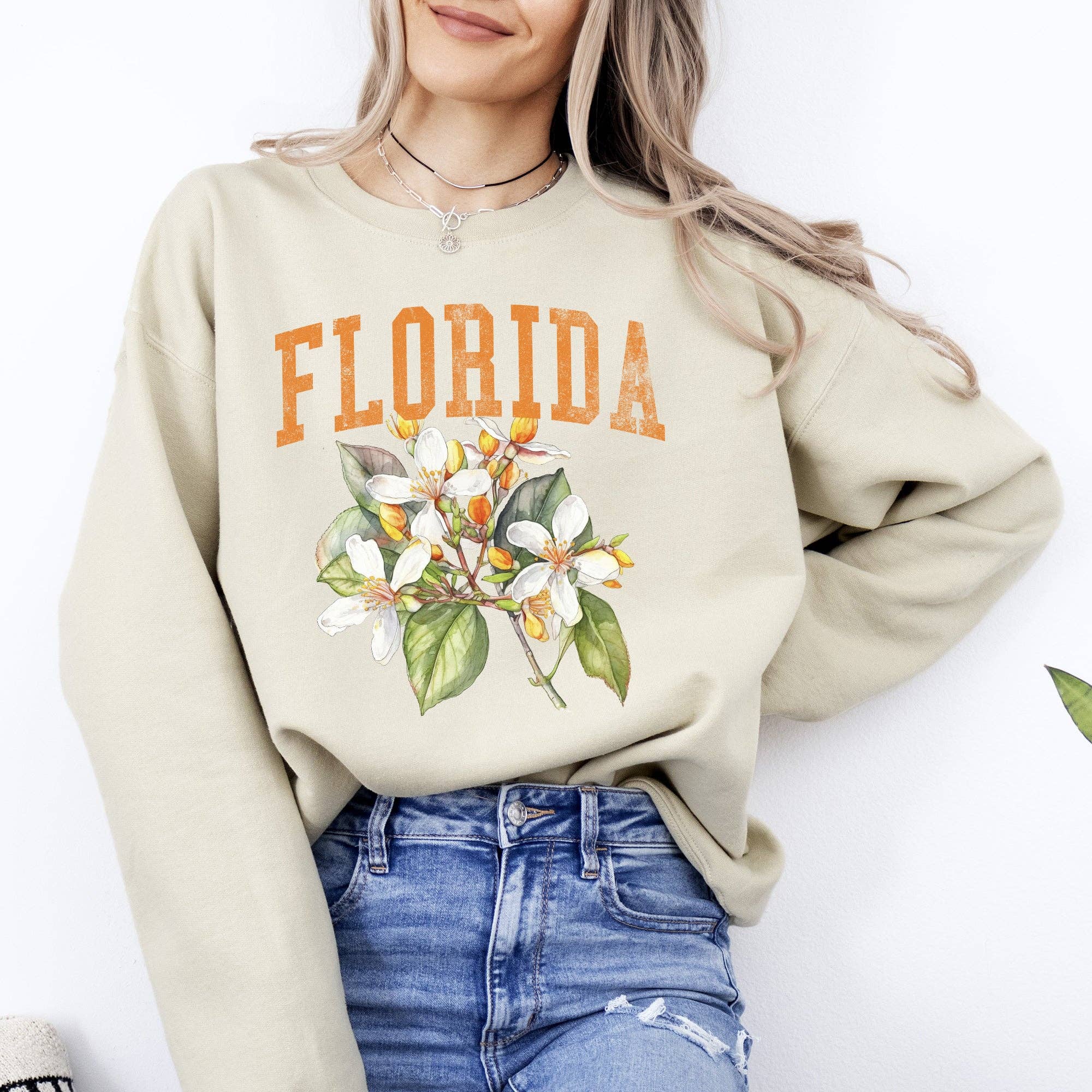 Florida State Flower Sweatshirt T-Shirts, Hoodie | PodTeesHub.com