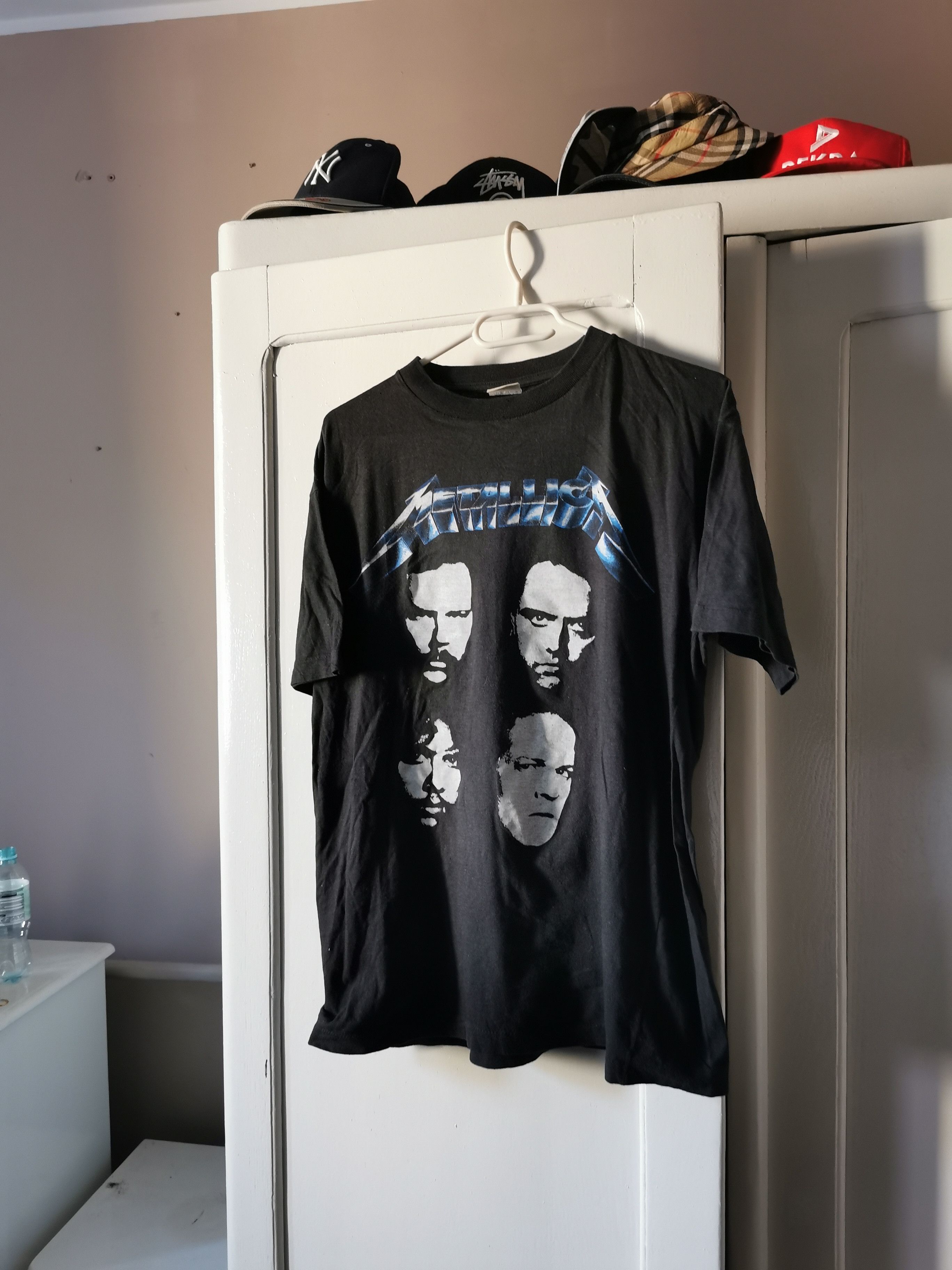 Metallica X Vintage Vintage Metallica 90s Tour Faded Black Shirt Hoodie, Sweatshirt | PodTeesHub.com