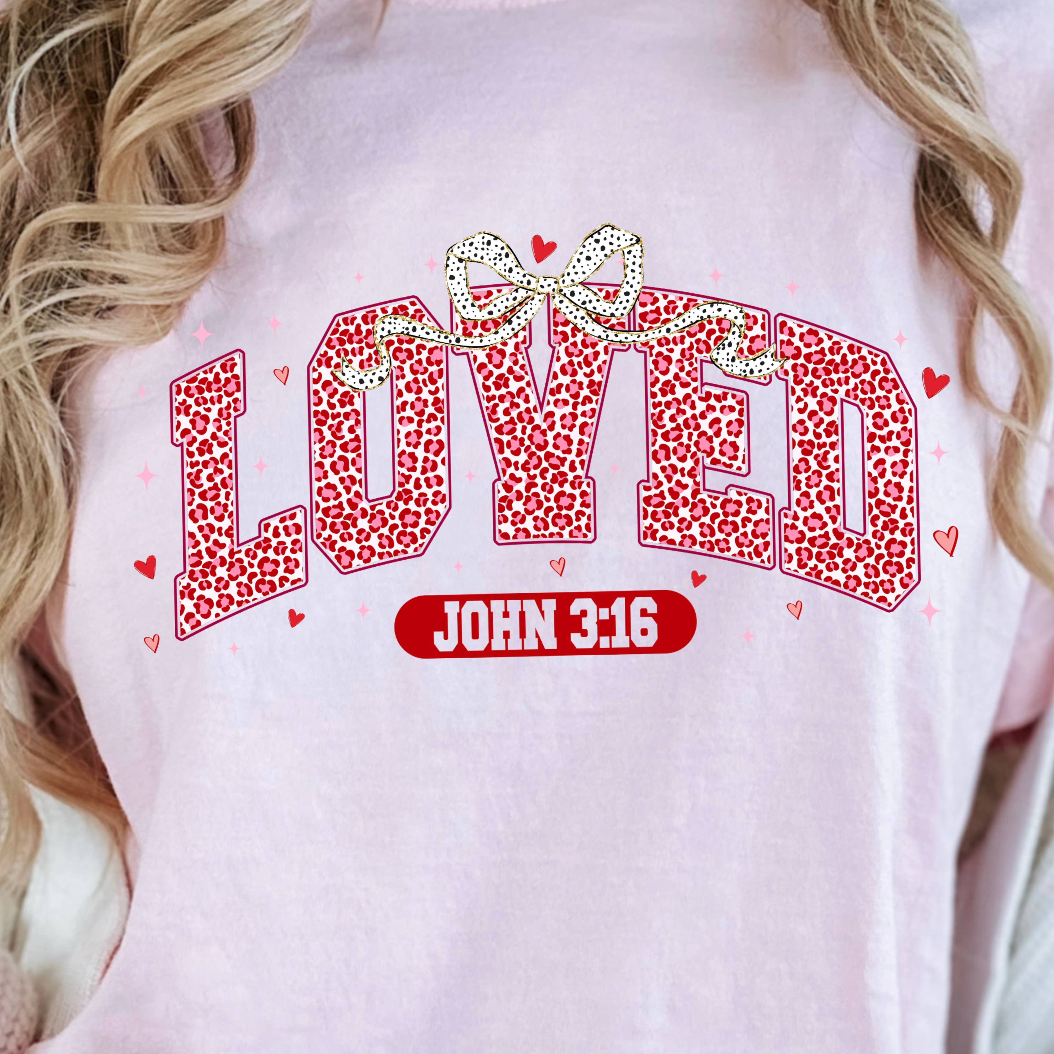 Loved John 3:16 Valentine’S Day Shirt | Comfort Colors Hoodie, Sweatshirt | PodTeesHub.com