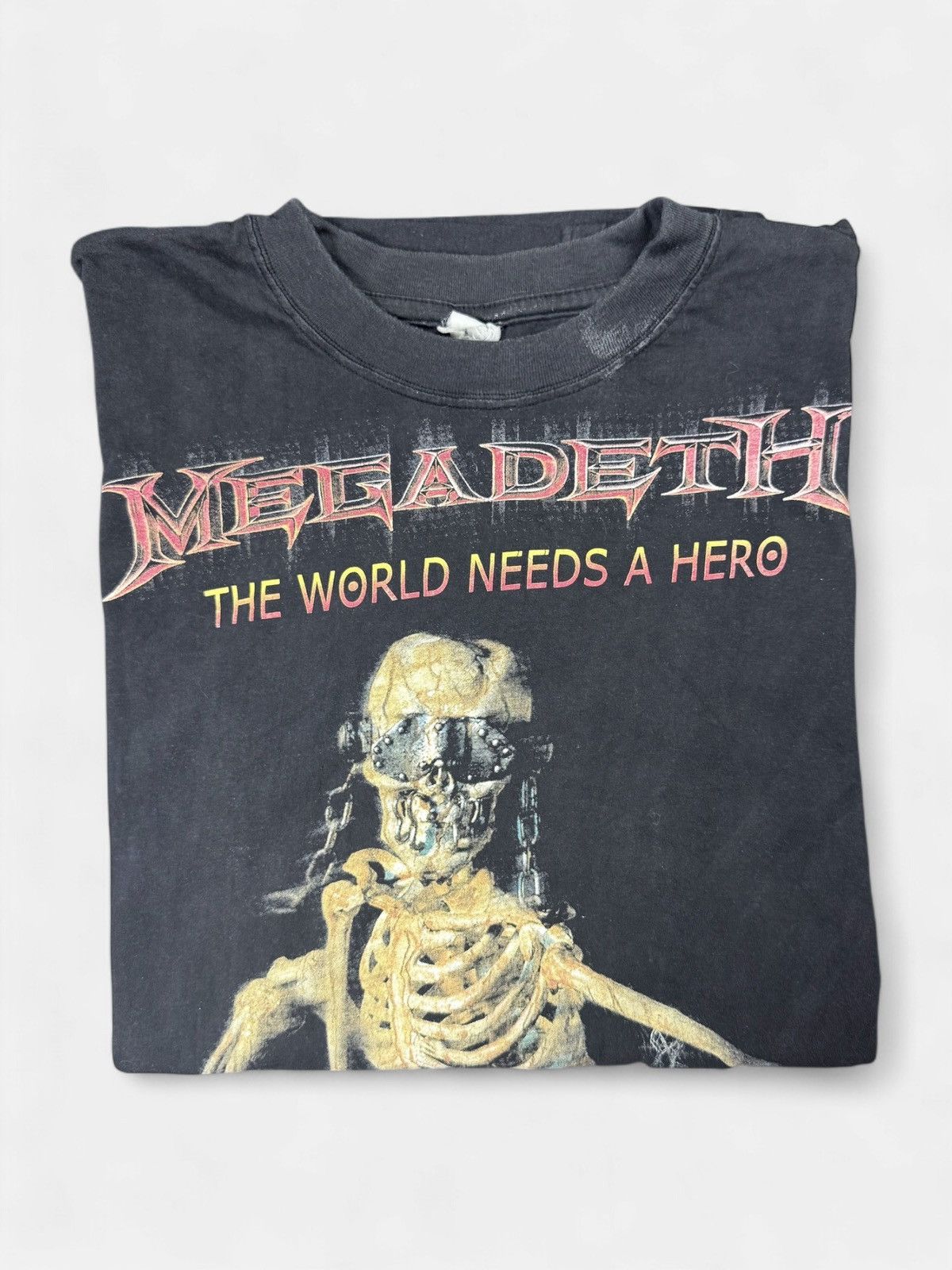 Band Tees Megadeth 2001 The World Needs A Hero T Shirt Hoodie, Sweatshirt | PodTeesHub.com