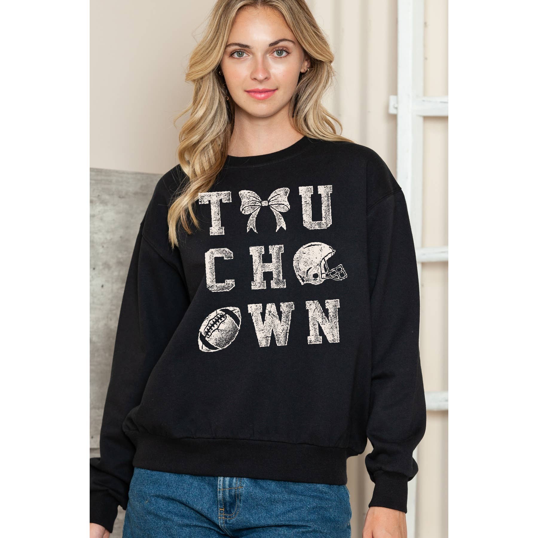 Touch Down - Crewneck Sweatshirt T-Shirts, Hoodie | PodTeesHub.com