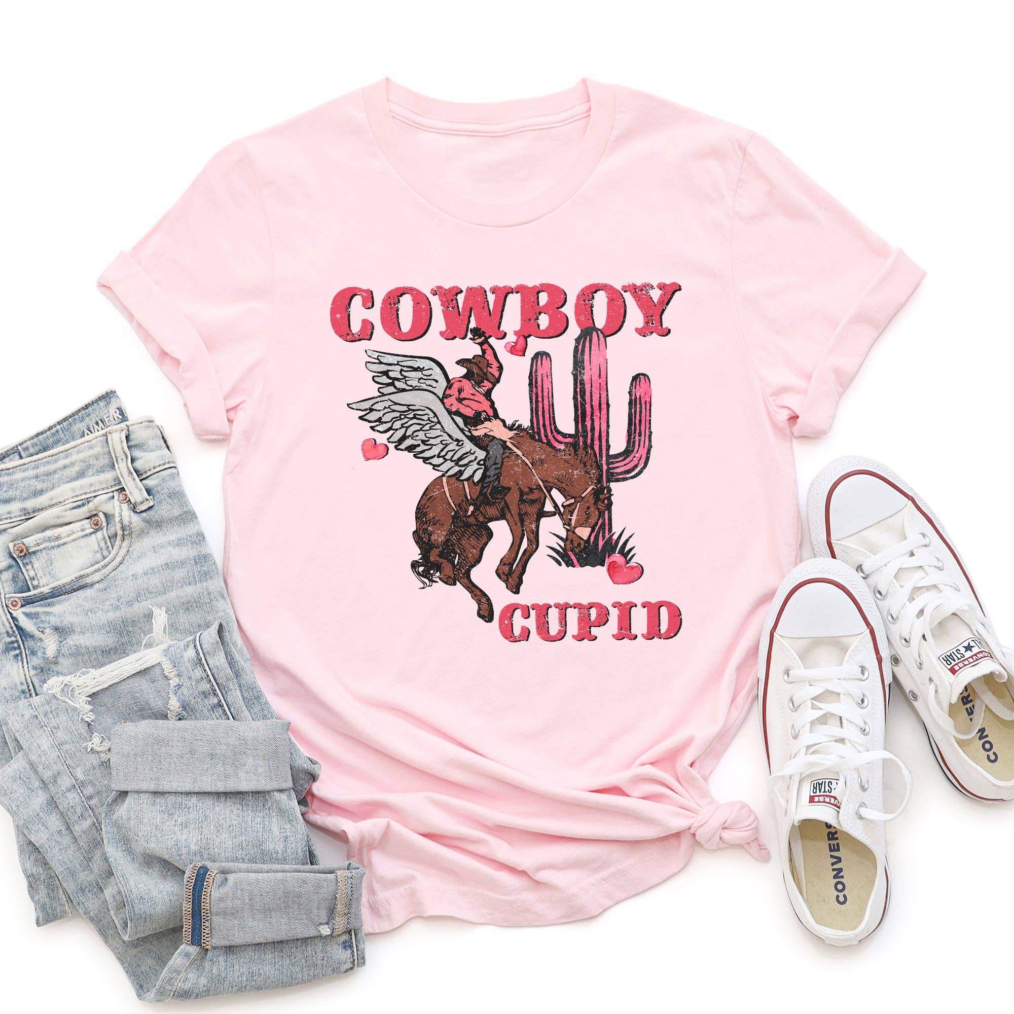 Cowboy Cupid, Horse, Western, Country, Super Soft Tshirt, Valentine's Day Hoodie, Sweatshirt | PodTeesHub.com