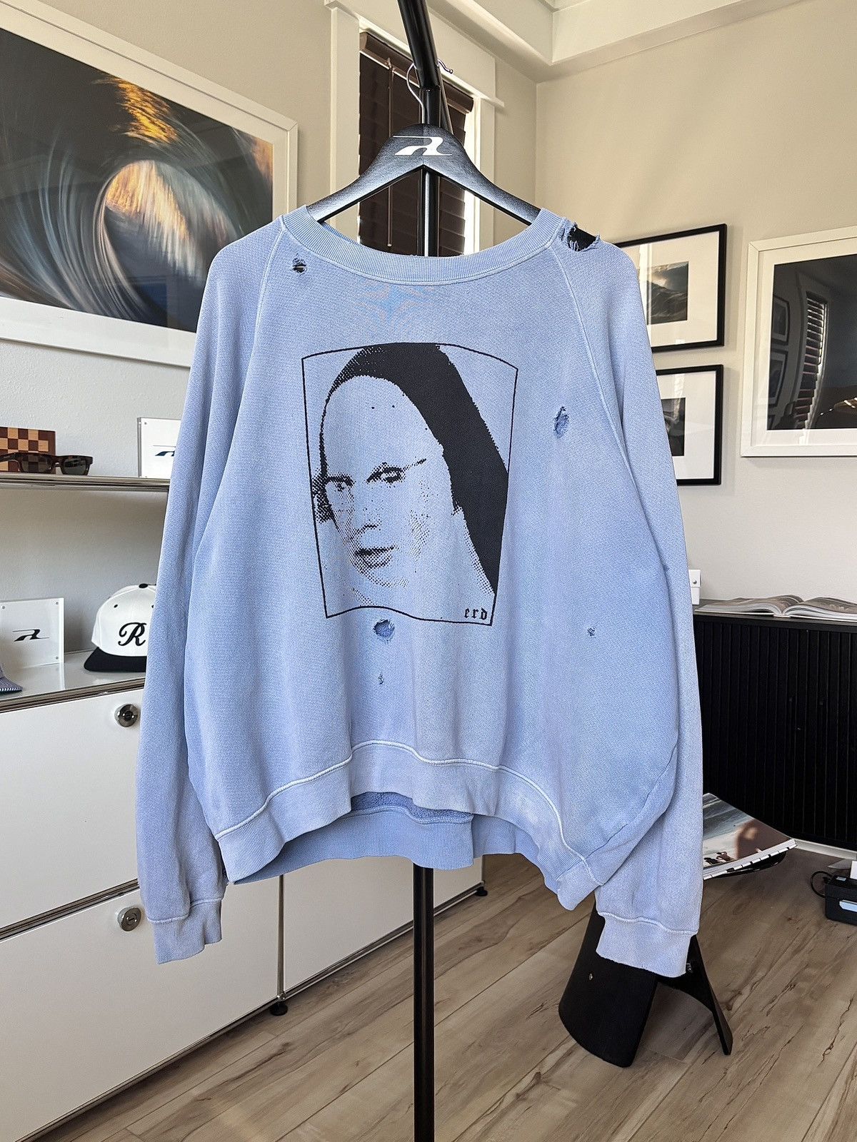 Enfants Riches Deprimes The Singing Nun Distressed Logo Graphic Crewneck T-Shirts, Hoodie, Sweatshirt | PodTeesHub.com