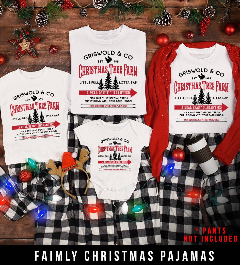 Griswold Tree Farm - Family Christmas Pajama Shirt Hoodie, Sweatshirt | PodTeesHub.com