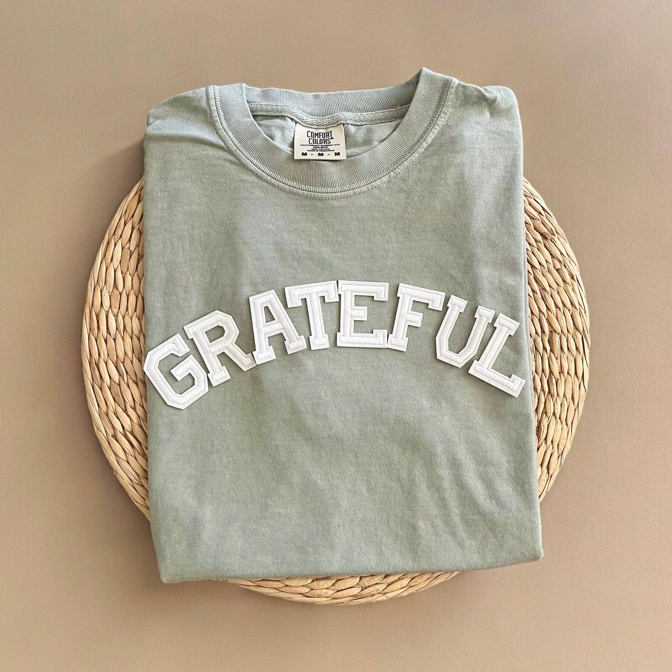 Comfort Colors Grateful Shirt, Thankful Shirt Hoodie, Sweatshirt | PodTeesHub.com